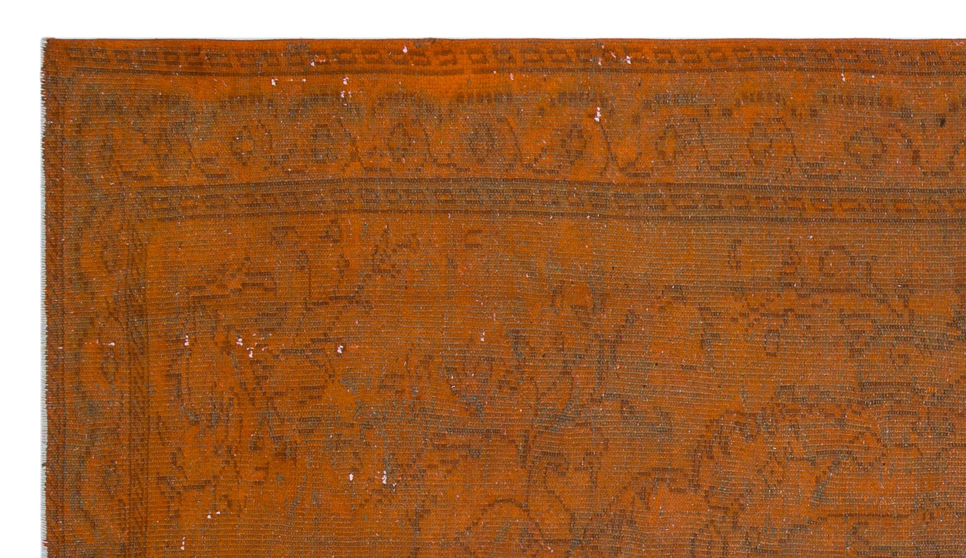 Orange Over Dyed Vintage Rug 5'1'' x 8'10'' ft 155 x 270 cm