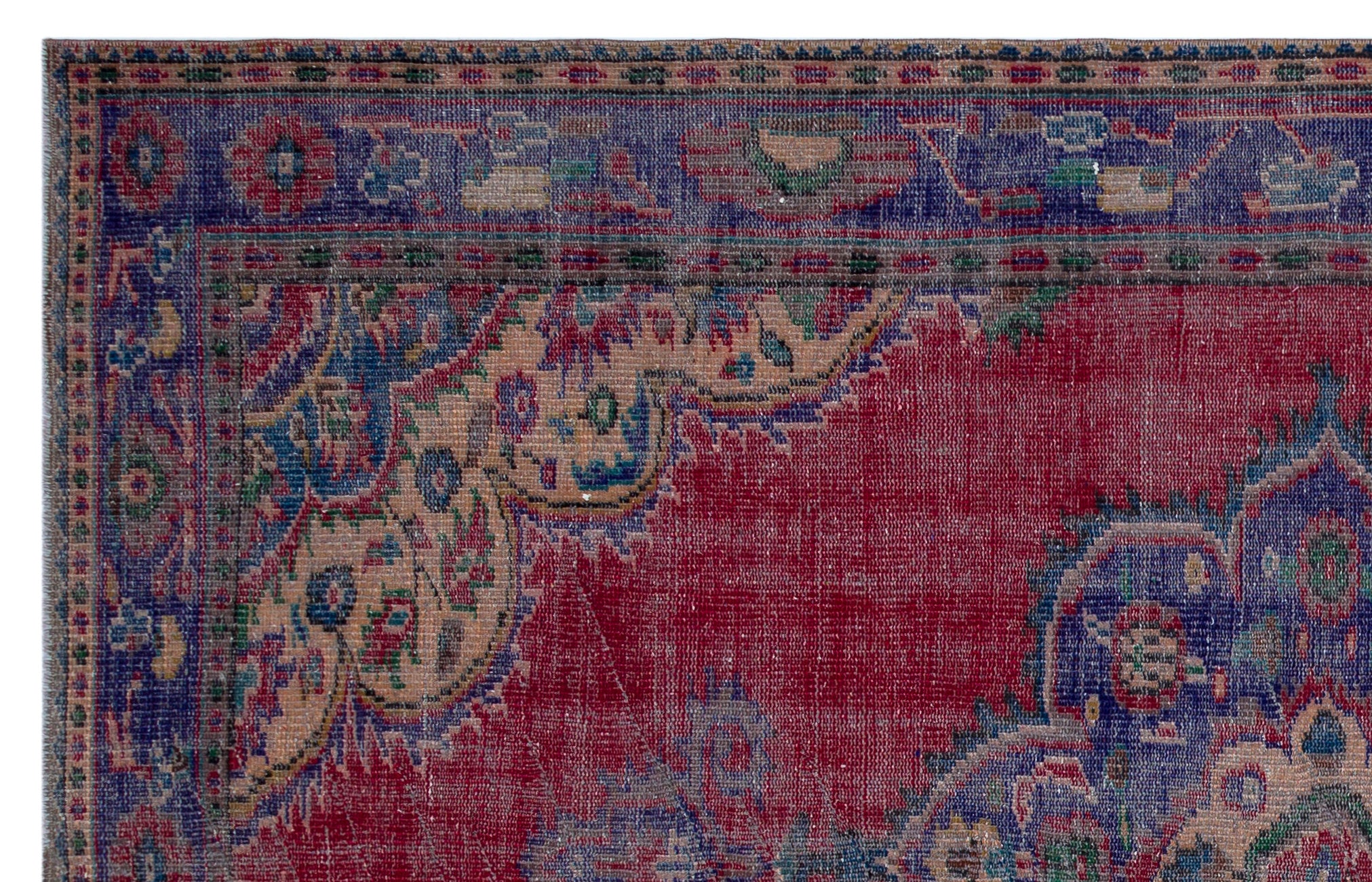 Naturel Over Dyed Vintage Rug 6'1'' x 9'5'' ft 186 x 286 cm