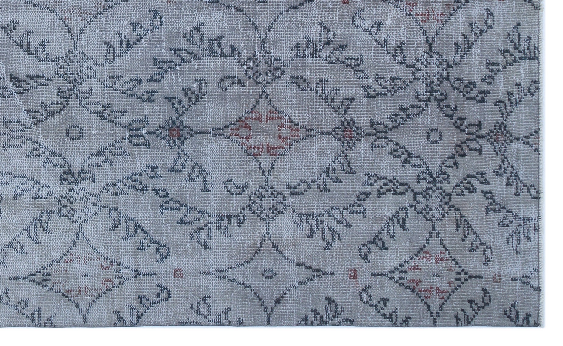 Blue Over Dyed Vintage Rug 5'1'' x 8'6'' ft 156 x 258 cm