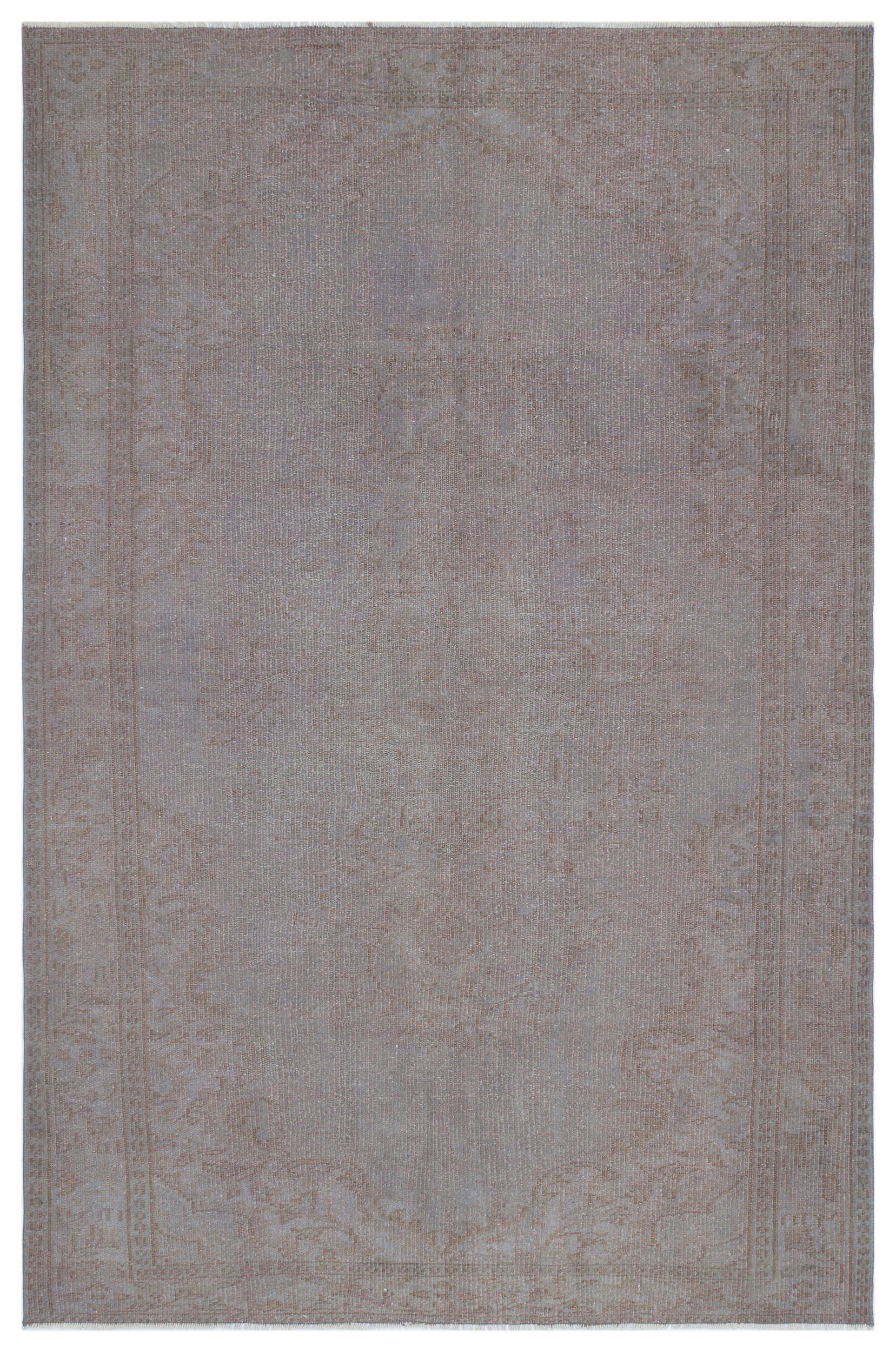 Gray Over Dyed Vintage Rug 5'7'' x 8'9'' ft 171 x 266 cm