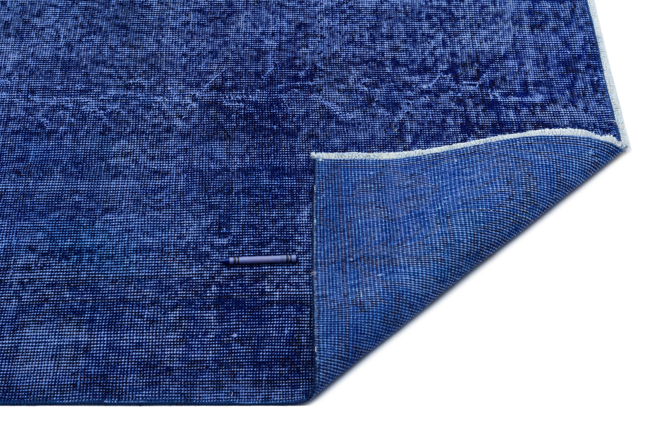 Blue Over Dyed Vintage Rug 5'6'' x 8'8'' ft 168 x 263 cm
