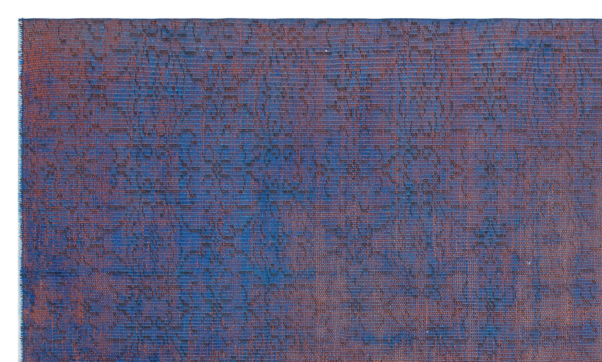 Retro Over Dyed Vintage Rug 4'10'' x 8'4'' ft 147 x 254 cm