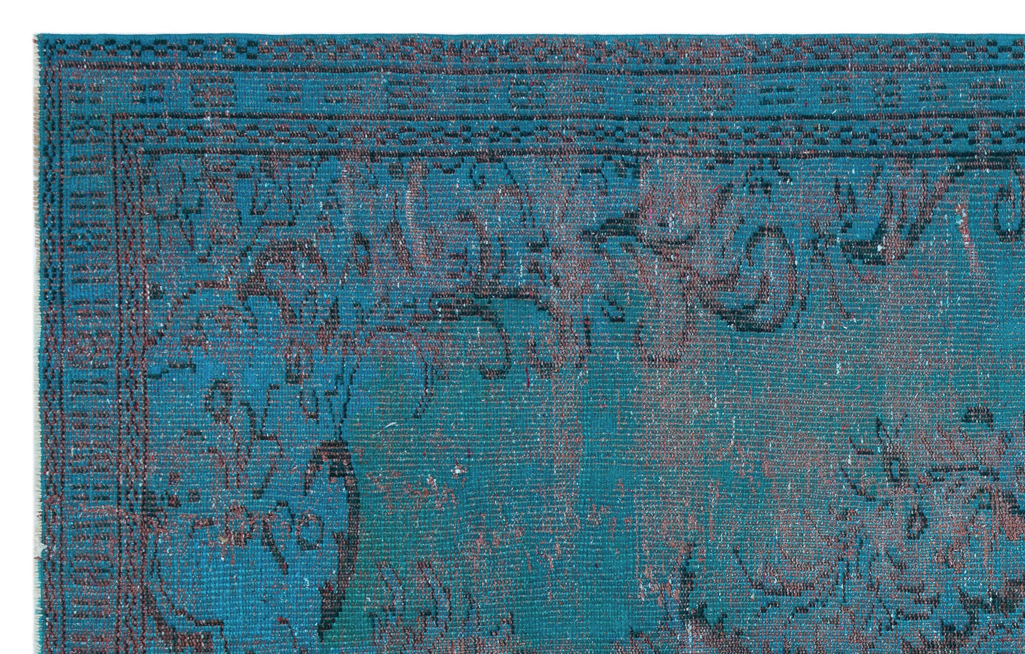 Retro Over Dyed Vintage Rug 5'2'' x 8'2'' ft 158 x 248 cm