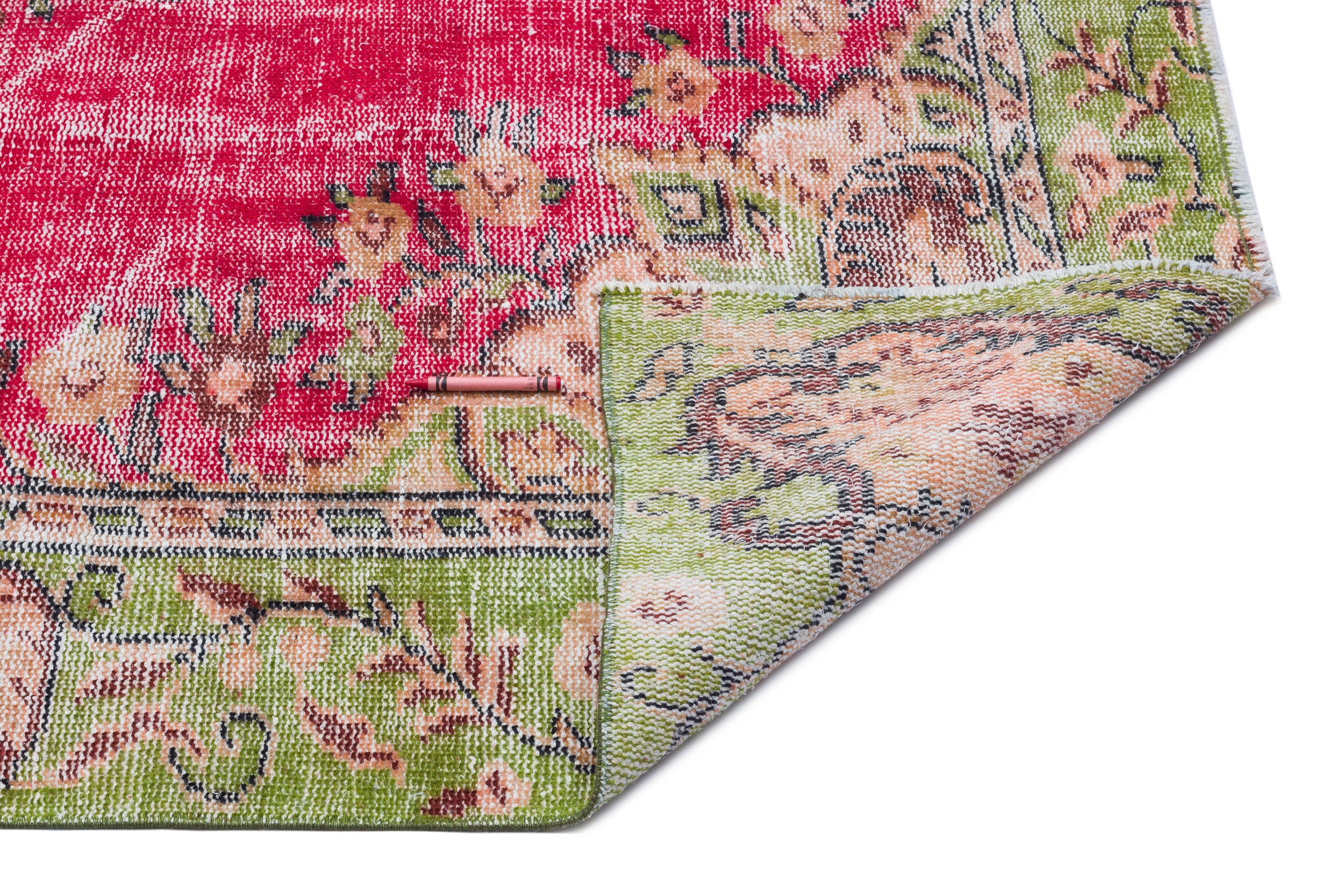 Retro Over Dyed Vintage Rug 5'9'' x 9'6'' ft 175 x 289 cm