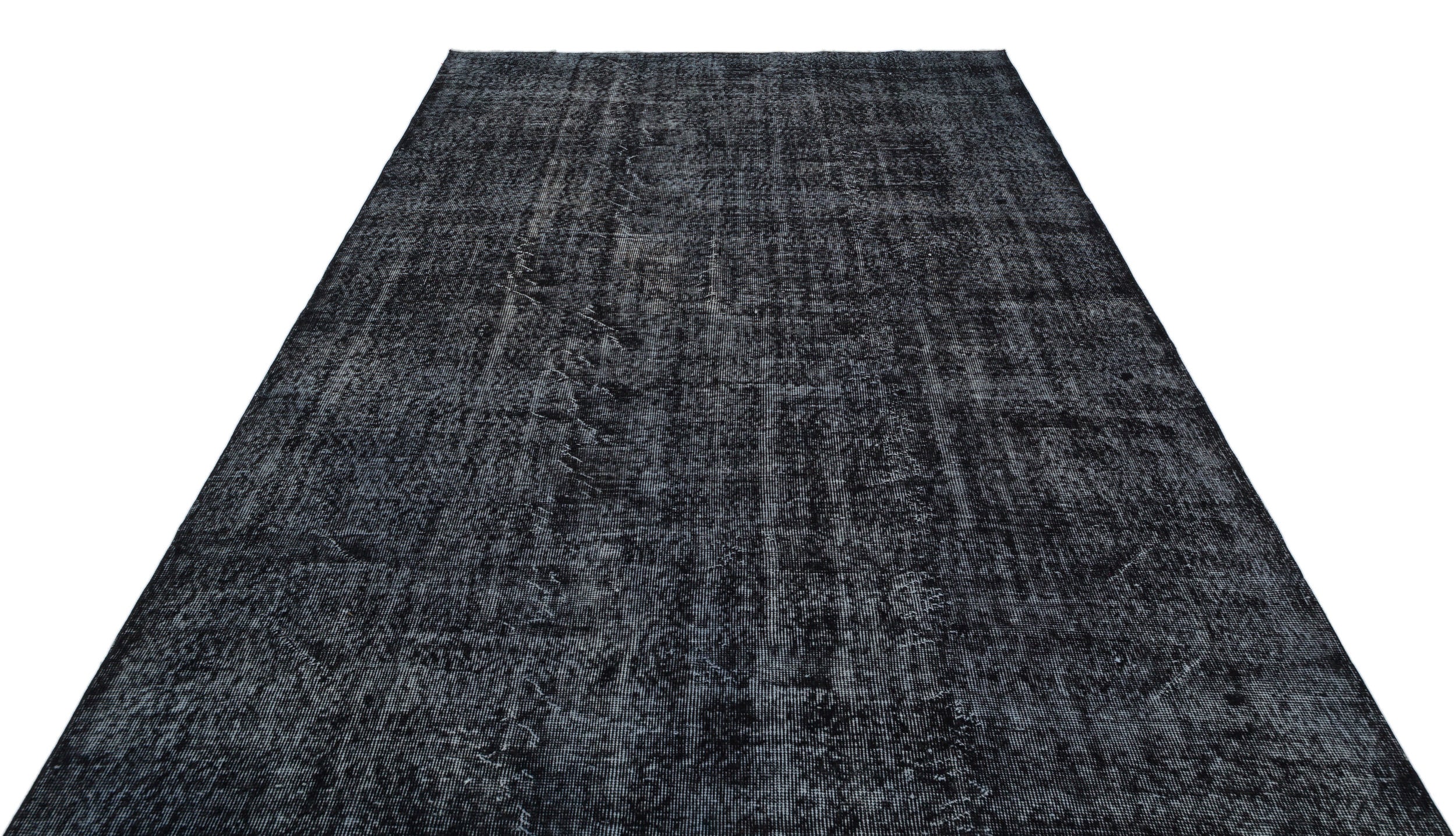 Black Over Dyed Vintage Rug 6'5'' x 10'6'' ft 195 x 319 cm