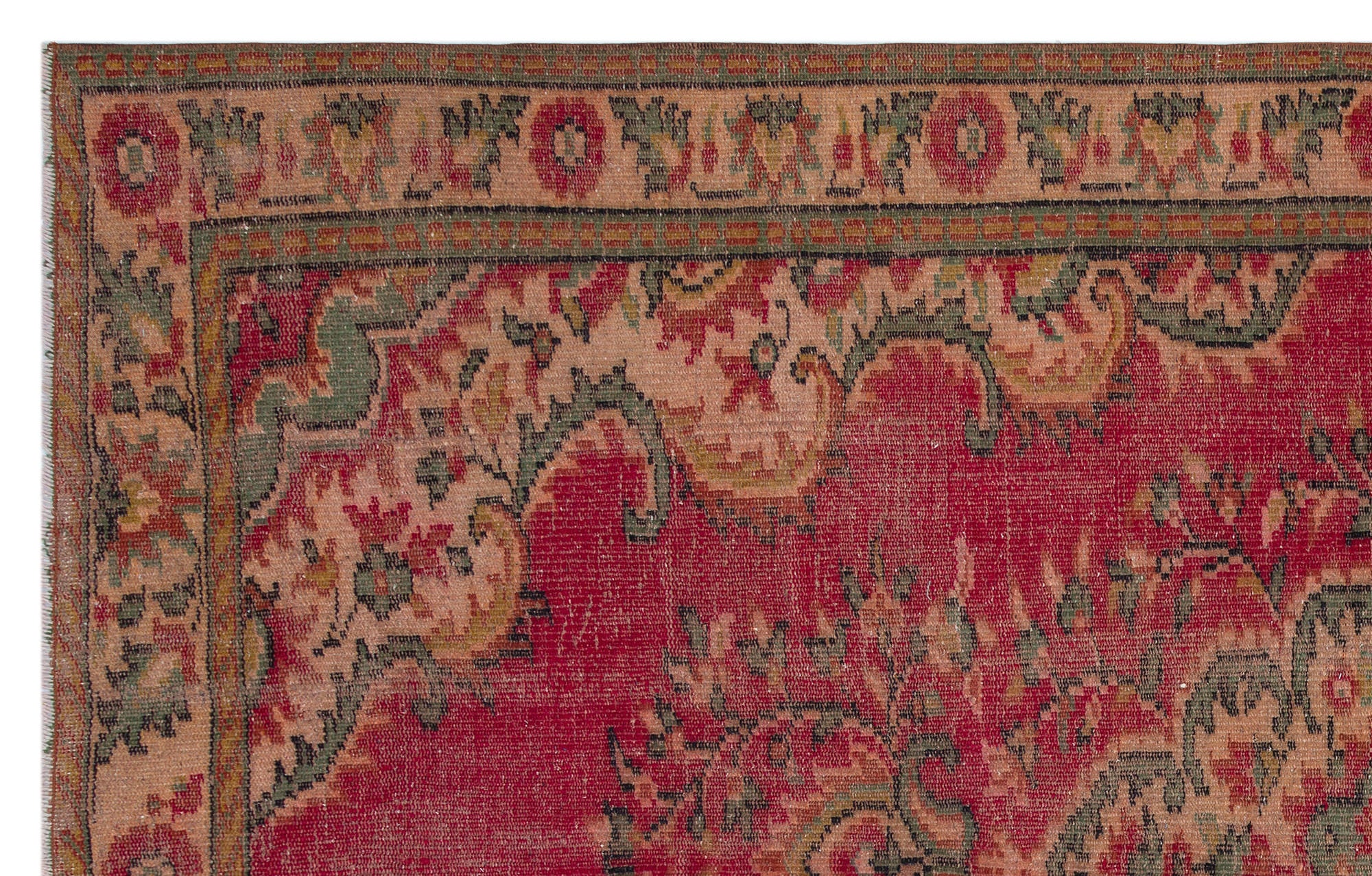 Naturel Over Dyed Vintage Rug 5'7'' x 8'11'' ft 171 x 271 cm