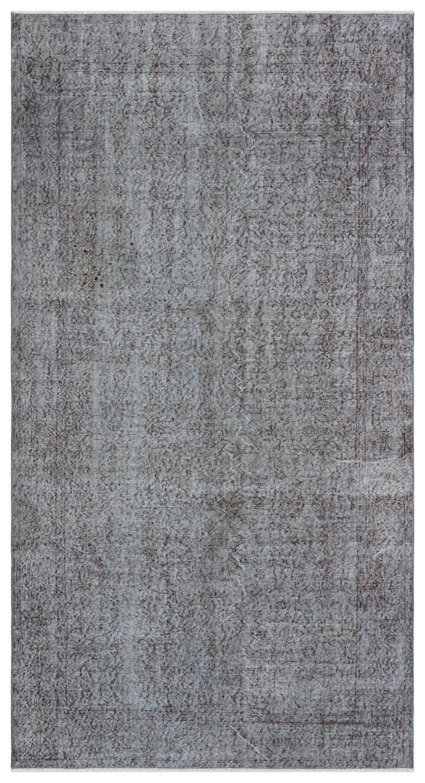 Gray Over Dyed Vintage Rug 4'9'' x 9'0'' ft 145 x 275 cm