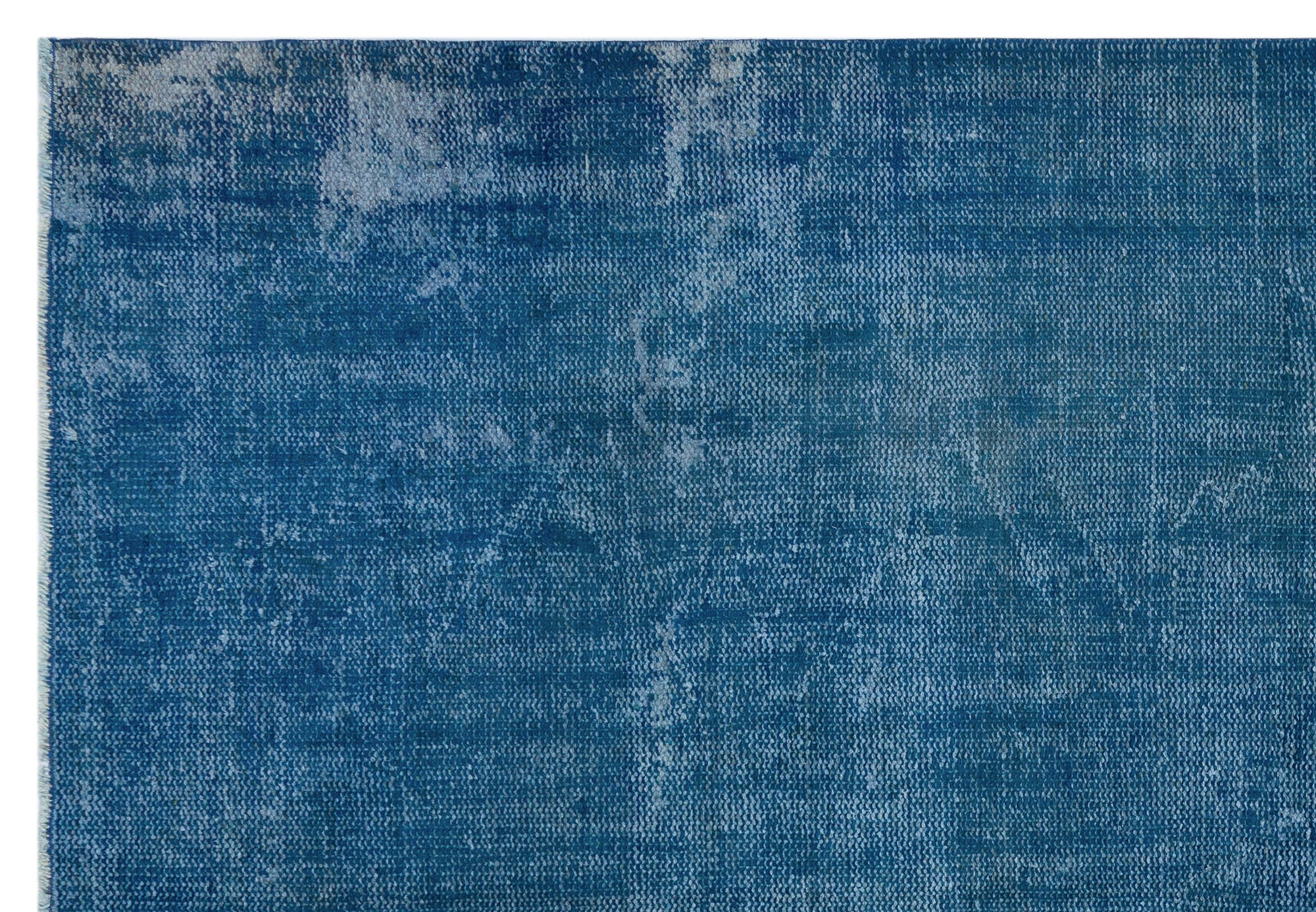 Blue Over Dyed Vintage Rug 5'12'' x 8'9'' ft 182 x 266 cm