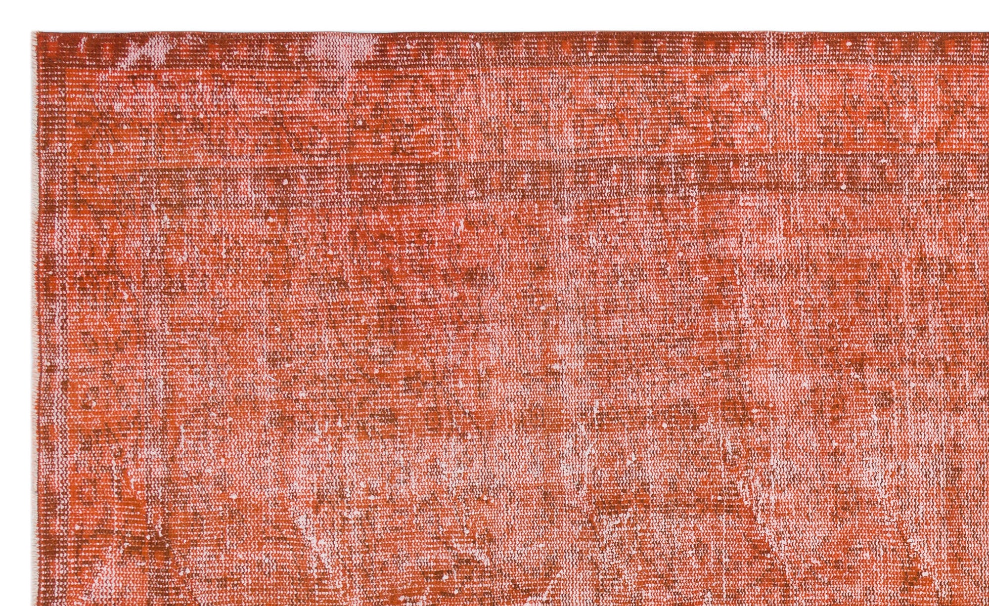Orange Over Dyed Vintage Rug 5'0'' x 8'3'' ft 153 x 251 cm