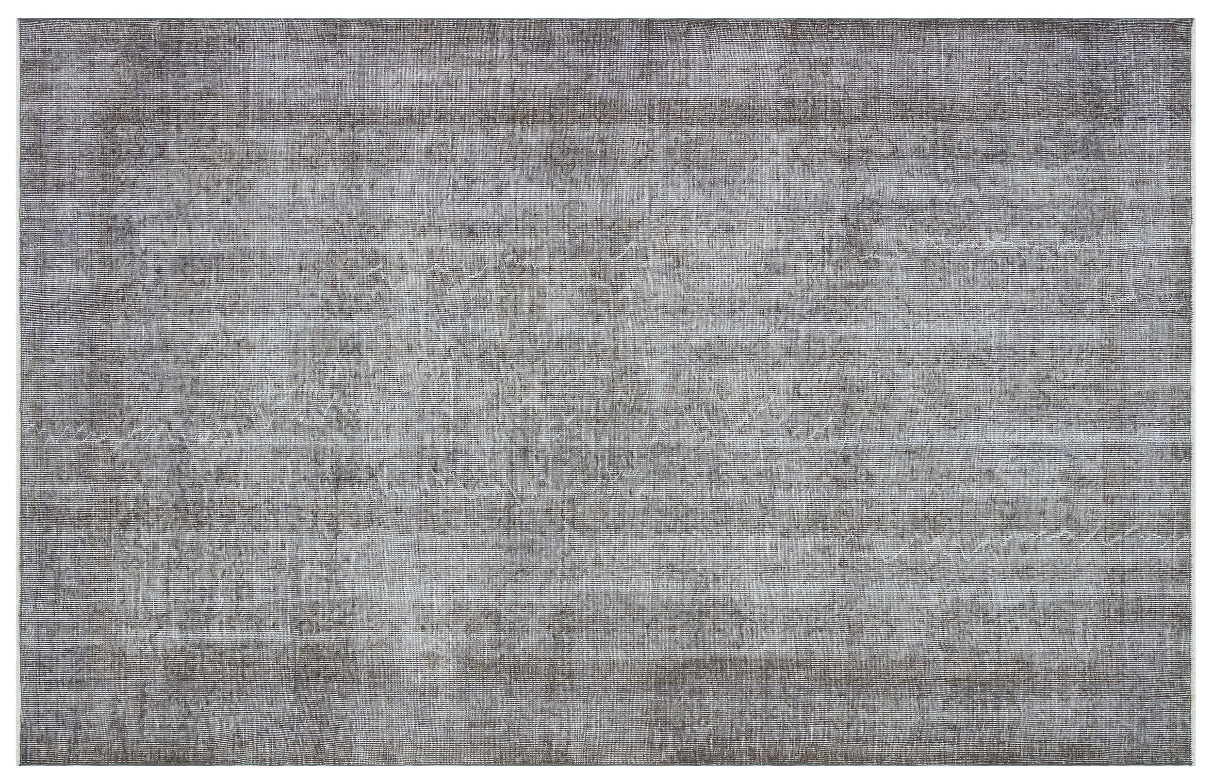 Gray Over Dyed Vintage Rug 5'11'' x 9'3'' ft 181 x 283 cm