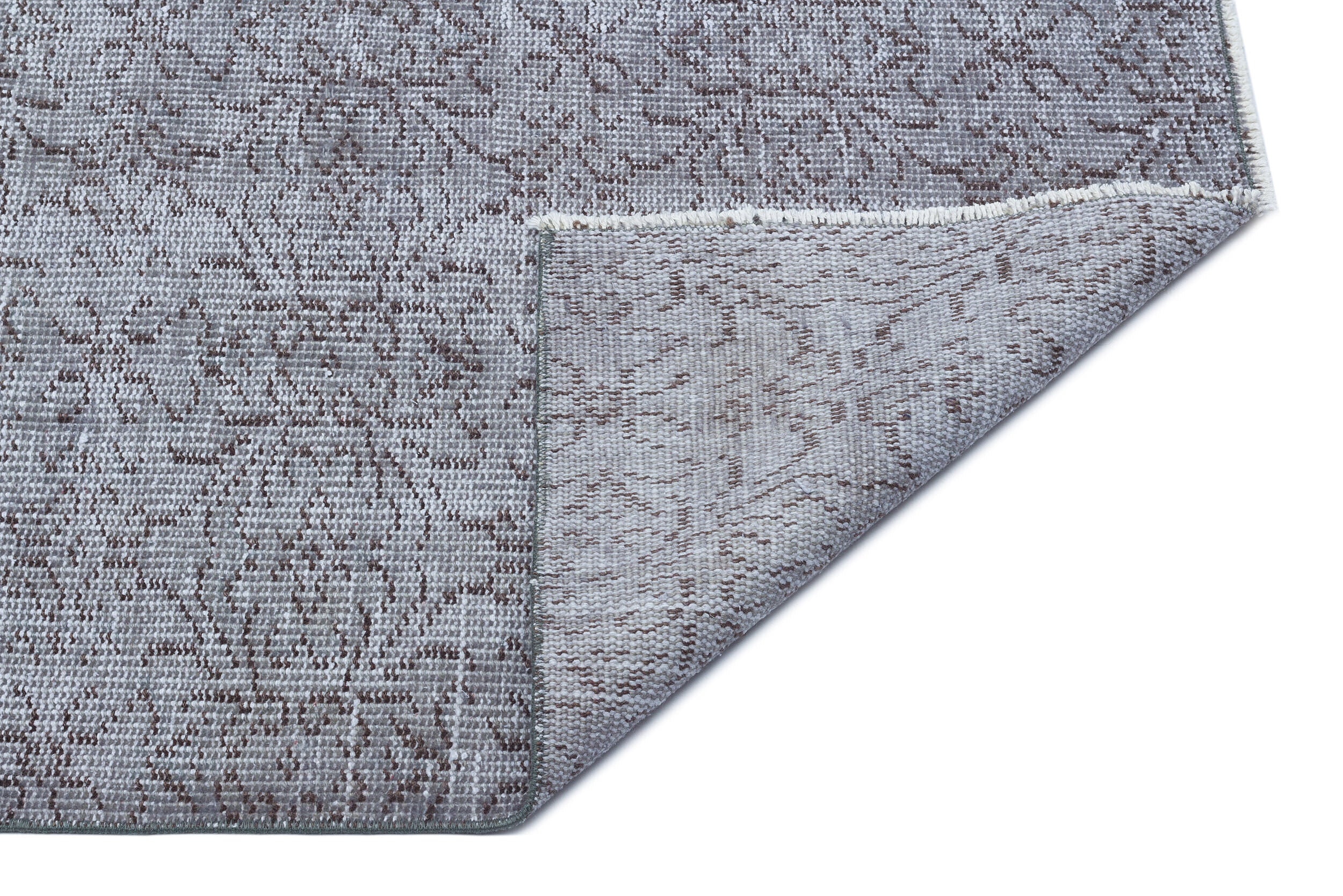 Gray Over Dyed Rug | Plain Rug | Turkish Rug | Hand Weaving Rug | Bedroom Rug | Wool Rug | Vintage Rug | Tumbled Rug | Naturel Rug | Boho Rug I 5'10'' x 9'4'' ft 177 x 285 cm