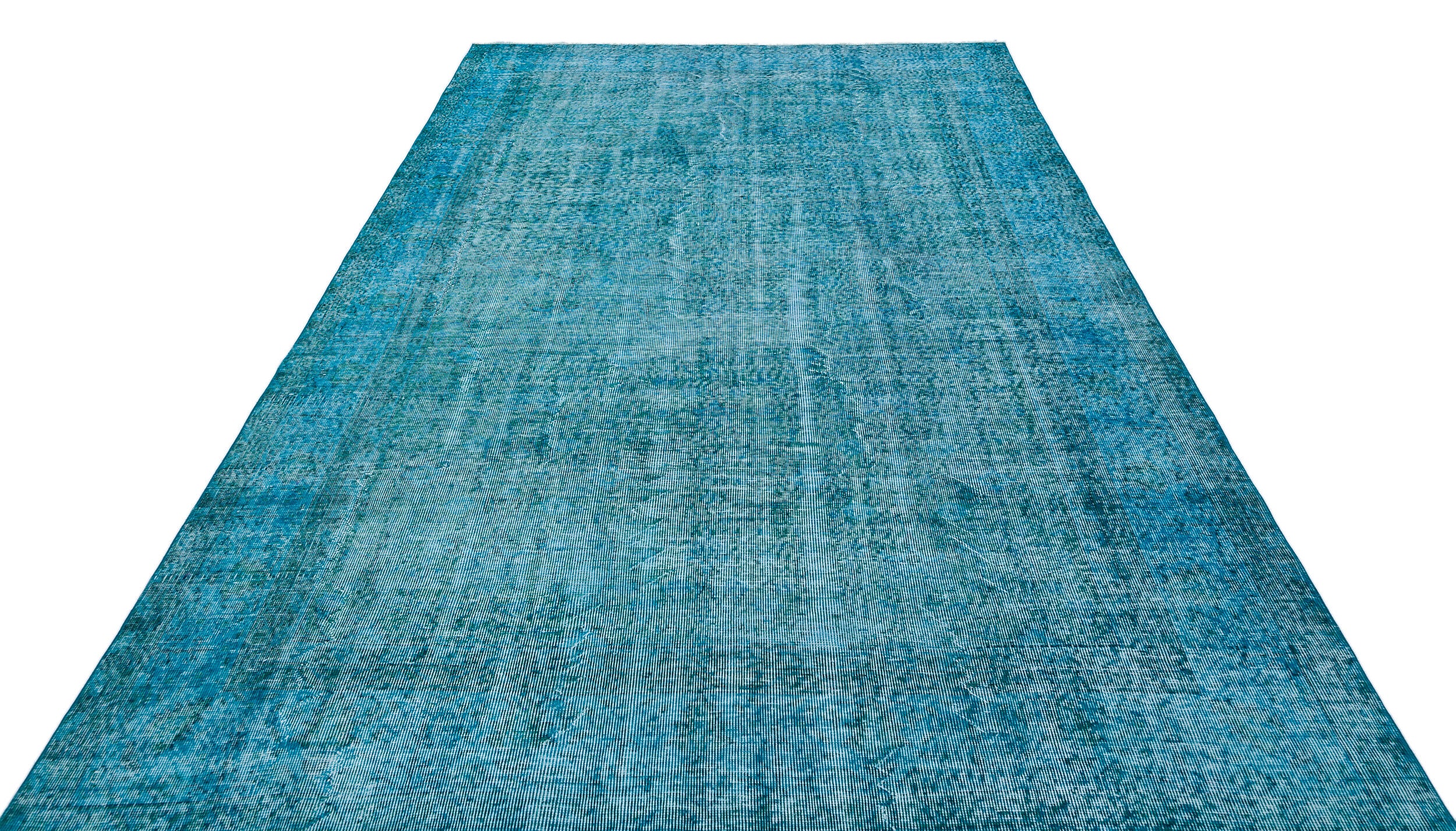 Turquoise Over Dyed Vintage Rug 6'12'' x 10'0'' ft 213 x 306 cm