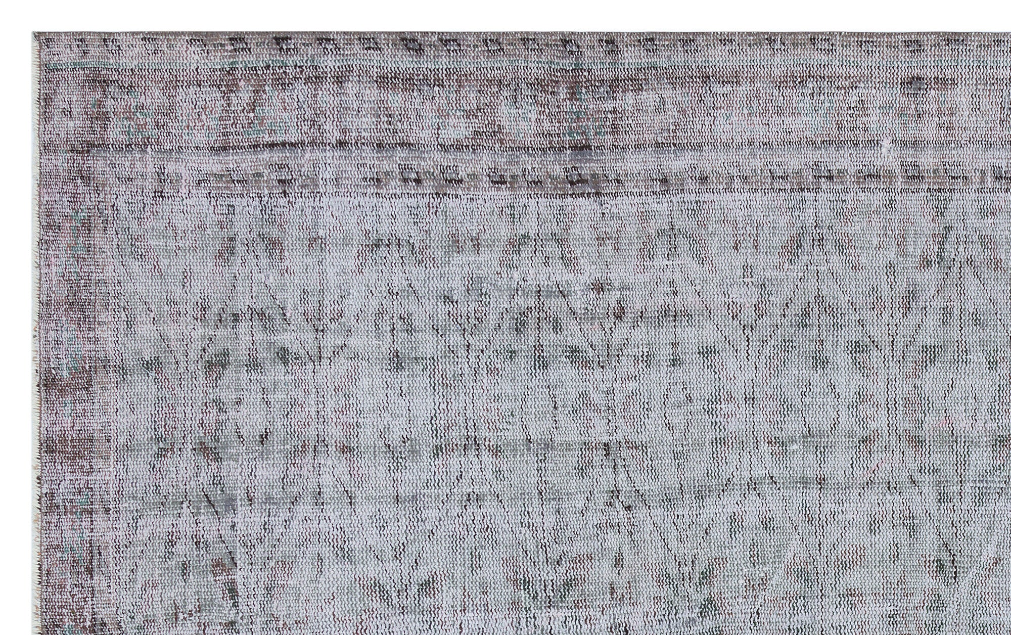Gray Over Dyed Vintage Rug 5'3'' x 8'8'' ft 160 x 265 cm