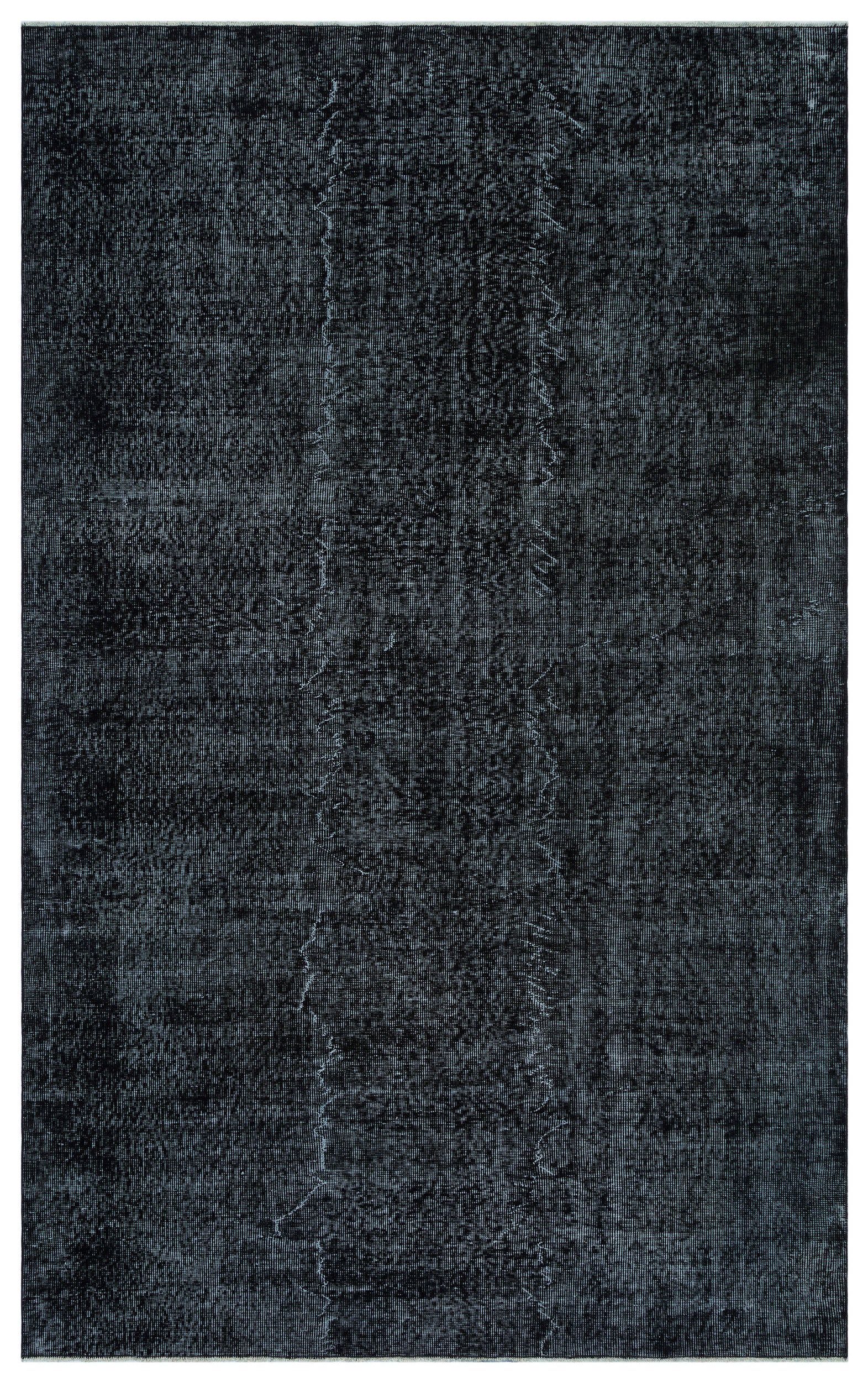 Black Over Dyed Vintage Rug 5'9'' x 9'3'' ft 175 x 283 cm