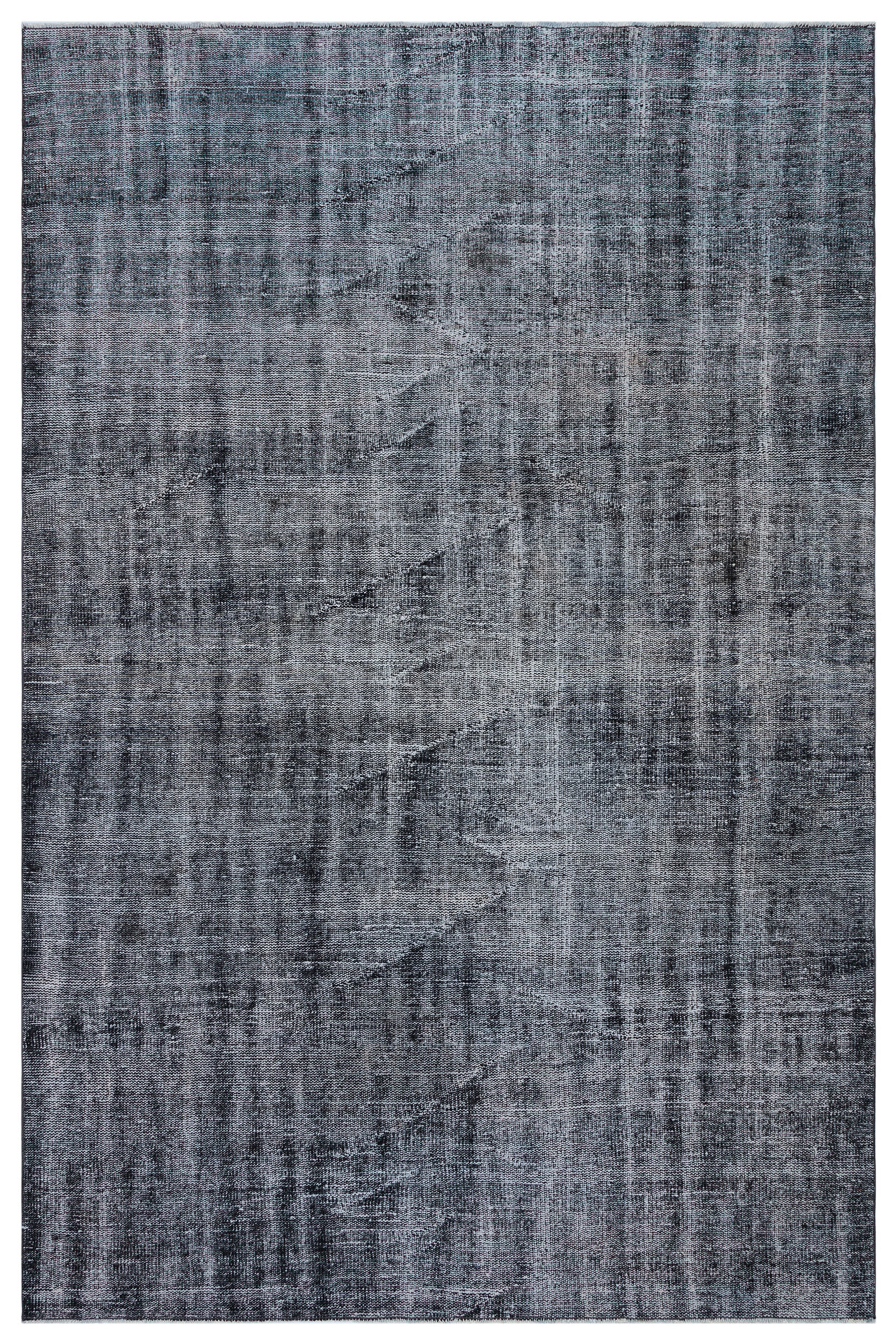 Gray Over Dyed Vintage Rug 5'9'' x 8'8'' ft 175 x 265 cm
