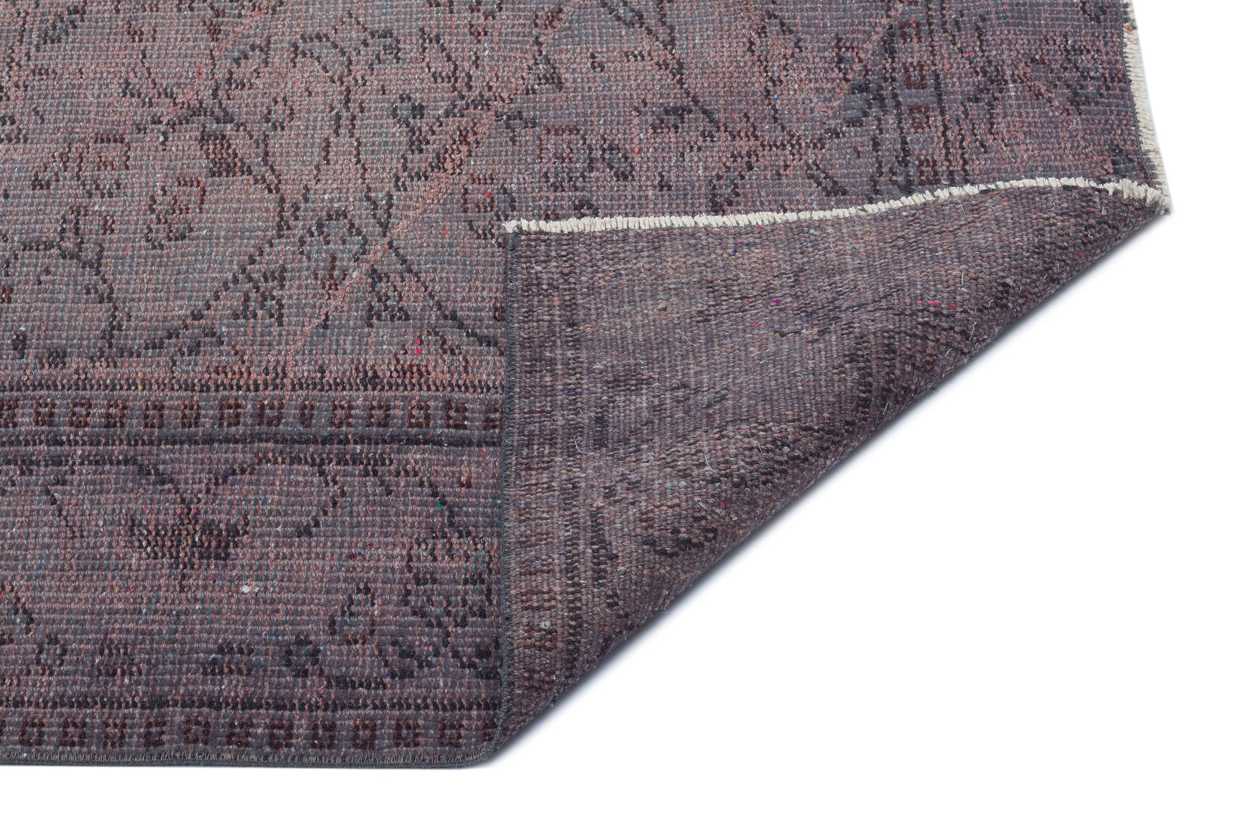 Gray Over Dyed Vintage Rug 6'0'' x 9'2'' ft 184 x 280 cm