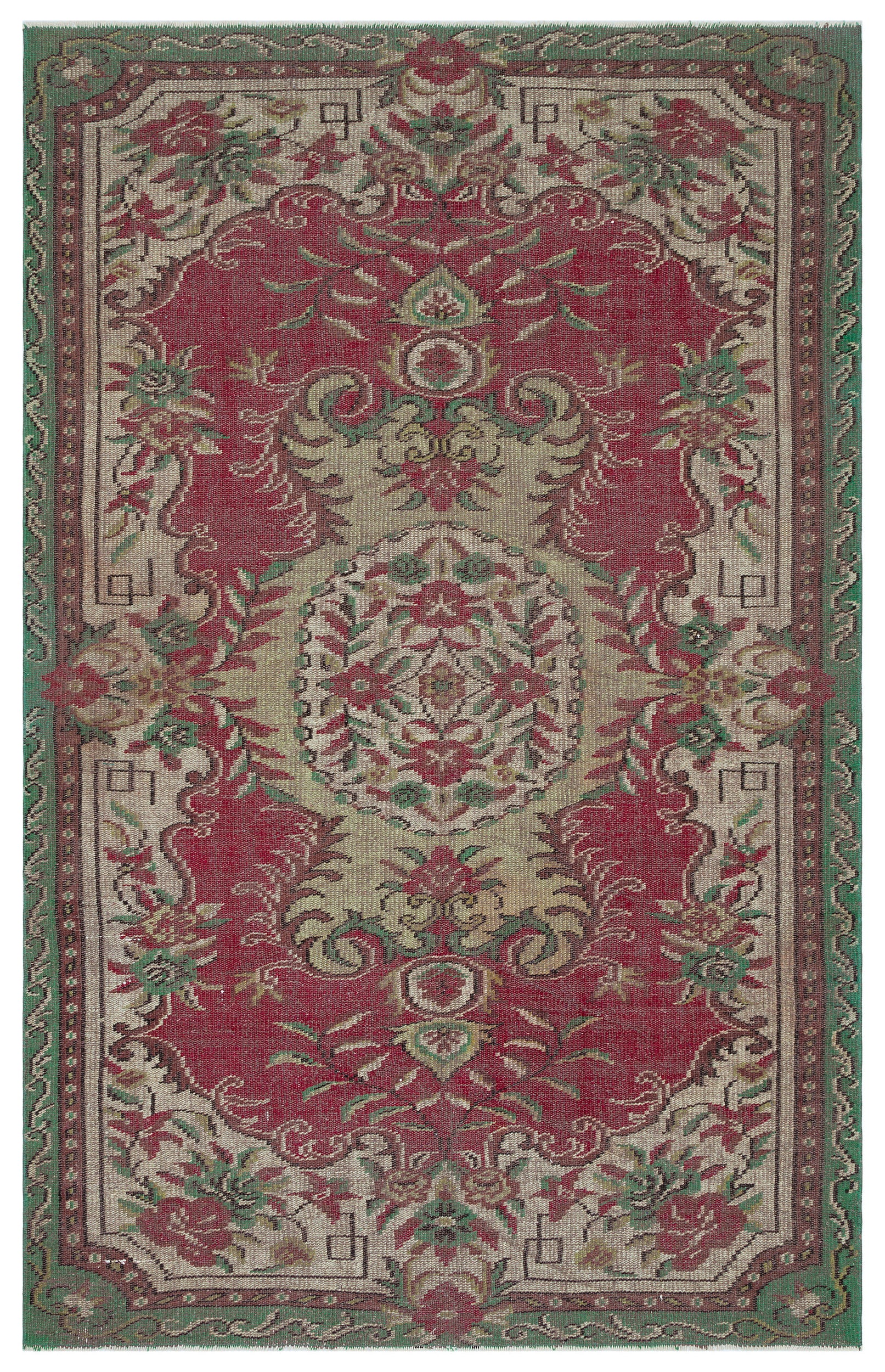 Naturel Over Dyed Vintage Rug 5'4'' x 8'4'' ft 162 x 255 cm