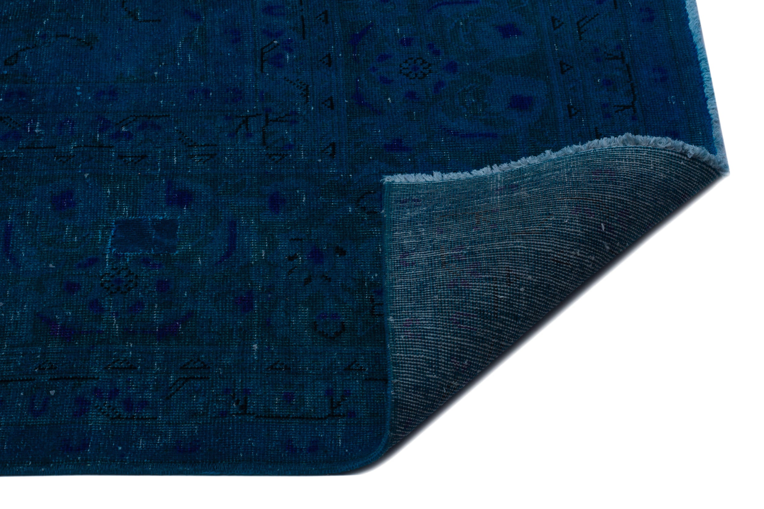 Turquoise Over Dyed Vintage XLarge Rug 9'5'' x 12'6'' ft 286 x 382 cm
