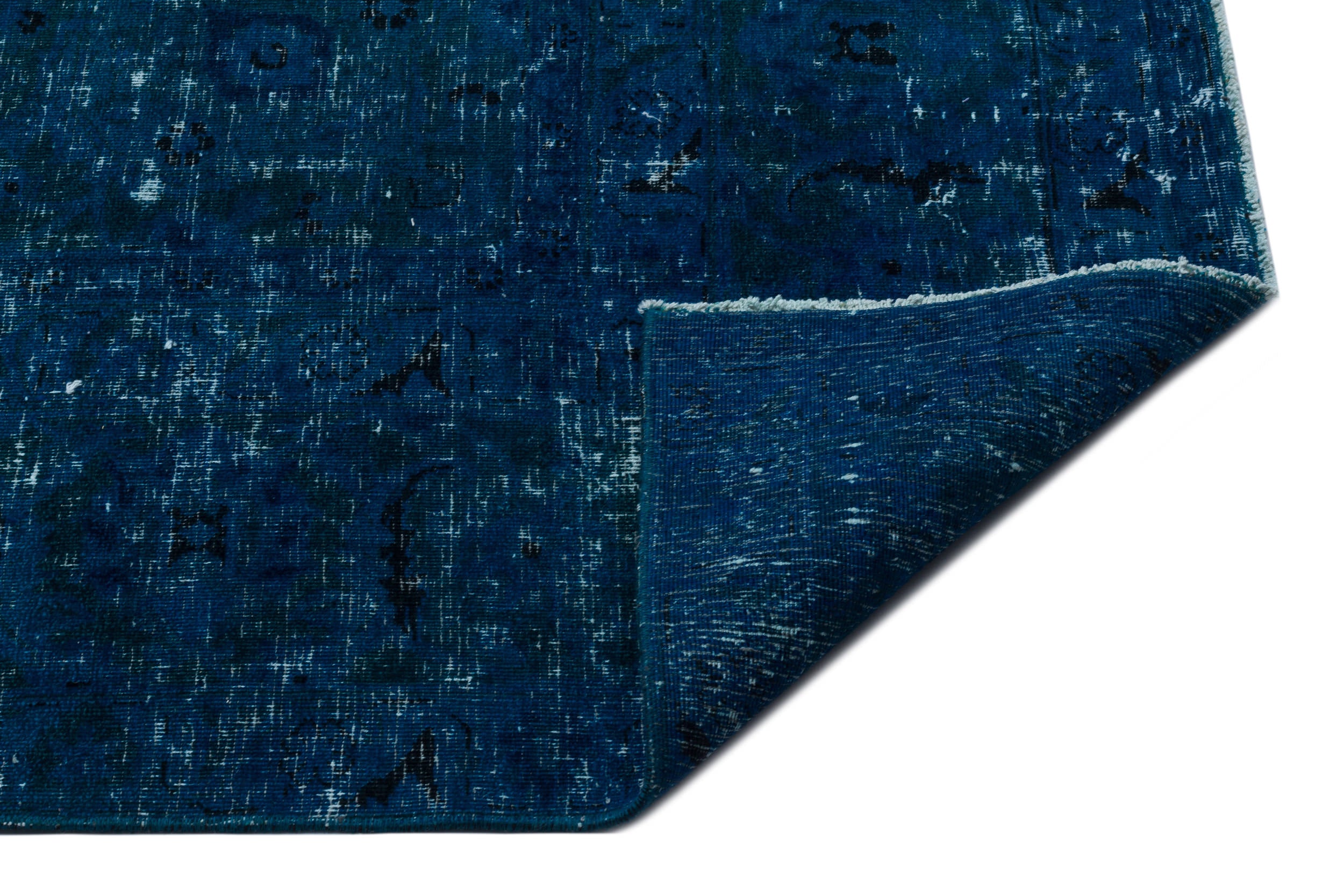 Turquoise Over Dyed Vintage XLarge Rug 9'7'' x 12'7'' ft 293 x 383 cm
