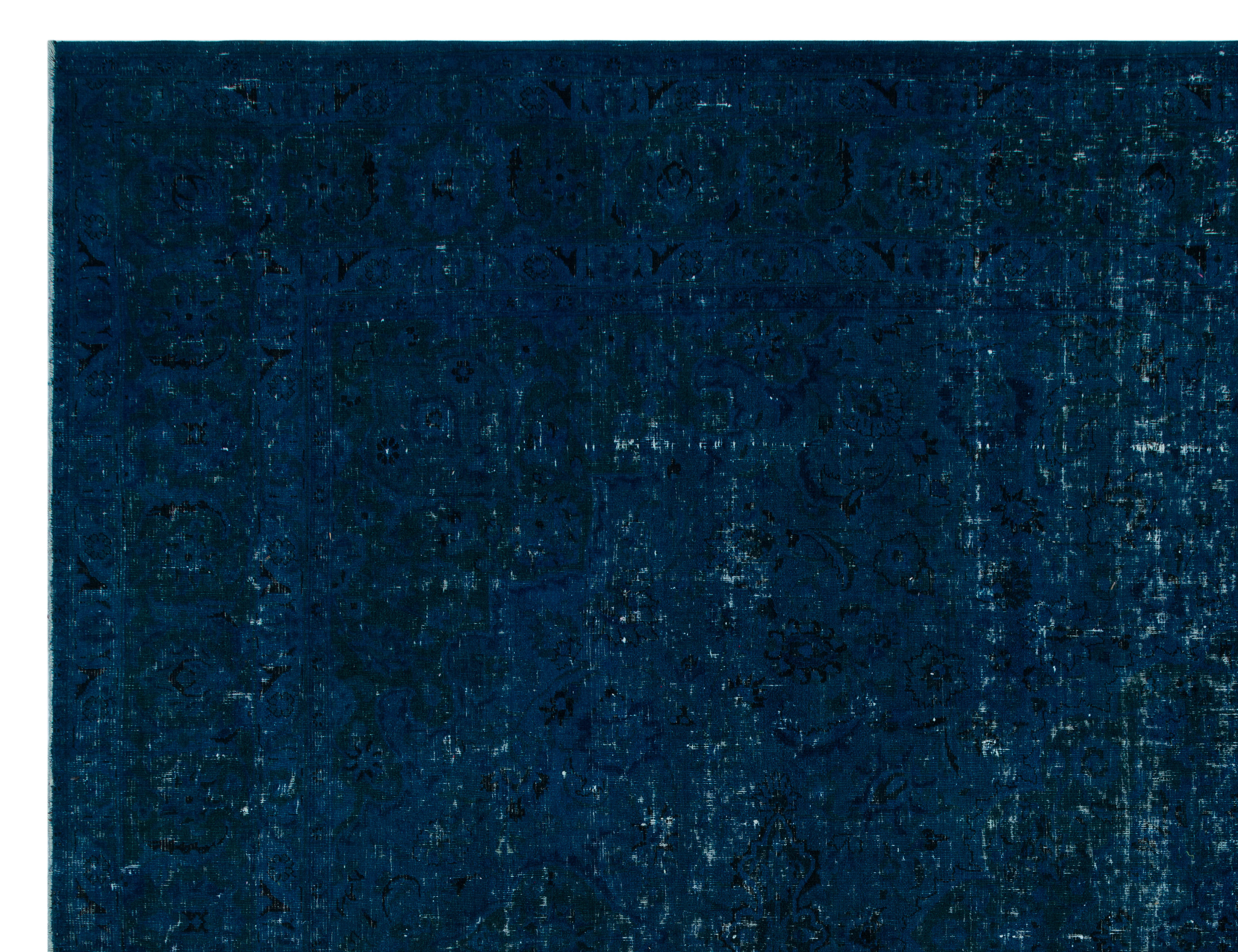 Turquoise Over Dyed Vintage XLarge Rug 9'7'' x 12'7'' ft 293 x 383 cm