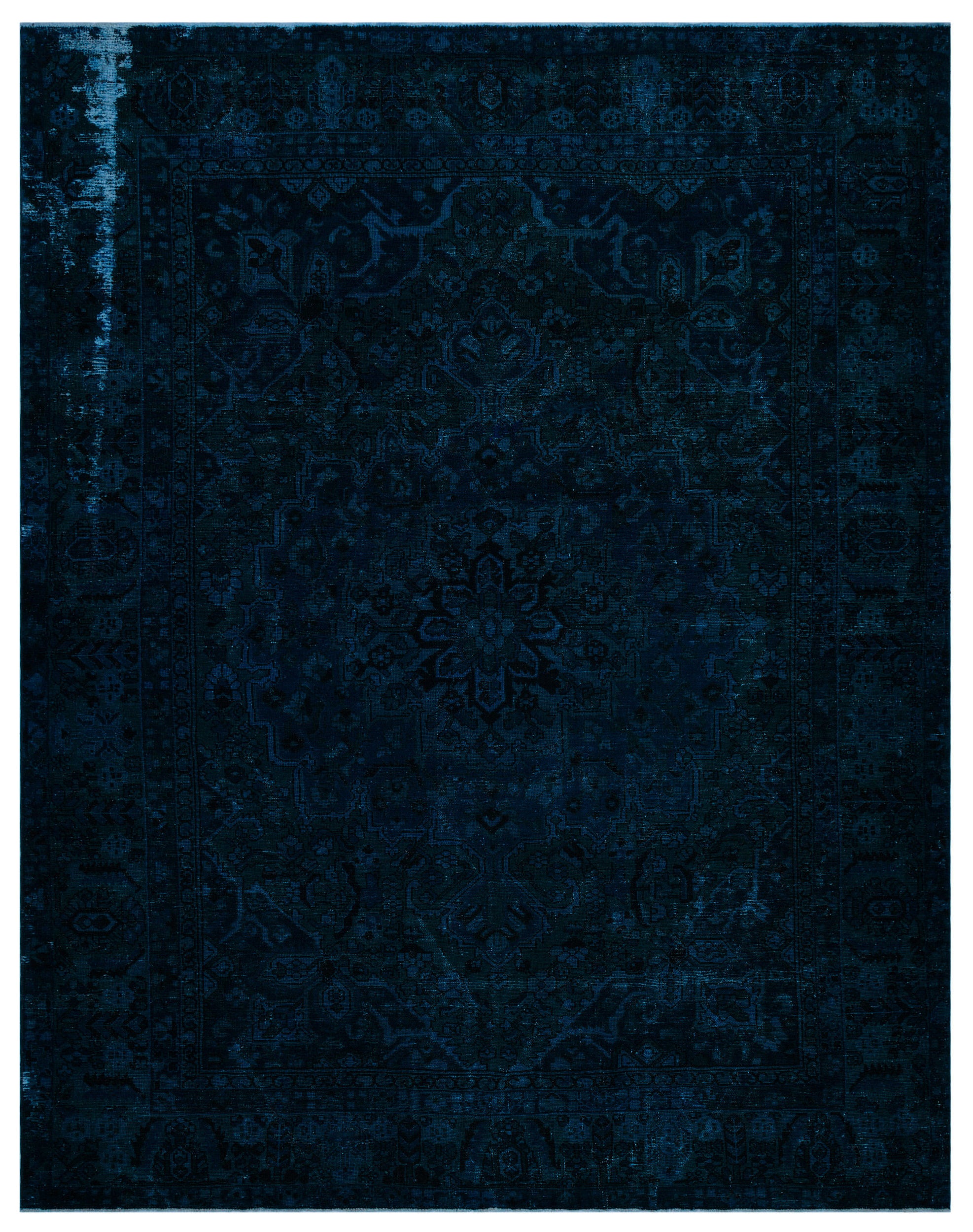 Turquoise Over Dyed Vintage XLarge Rug 9'4'' x 12'0'' ft 285 x 367 cm