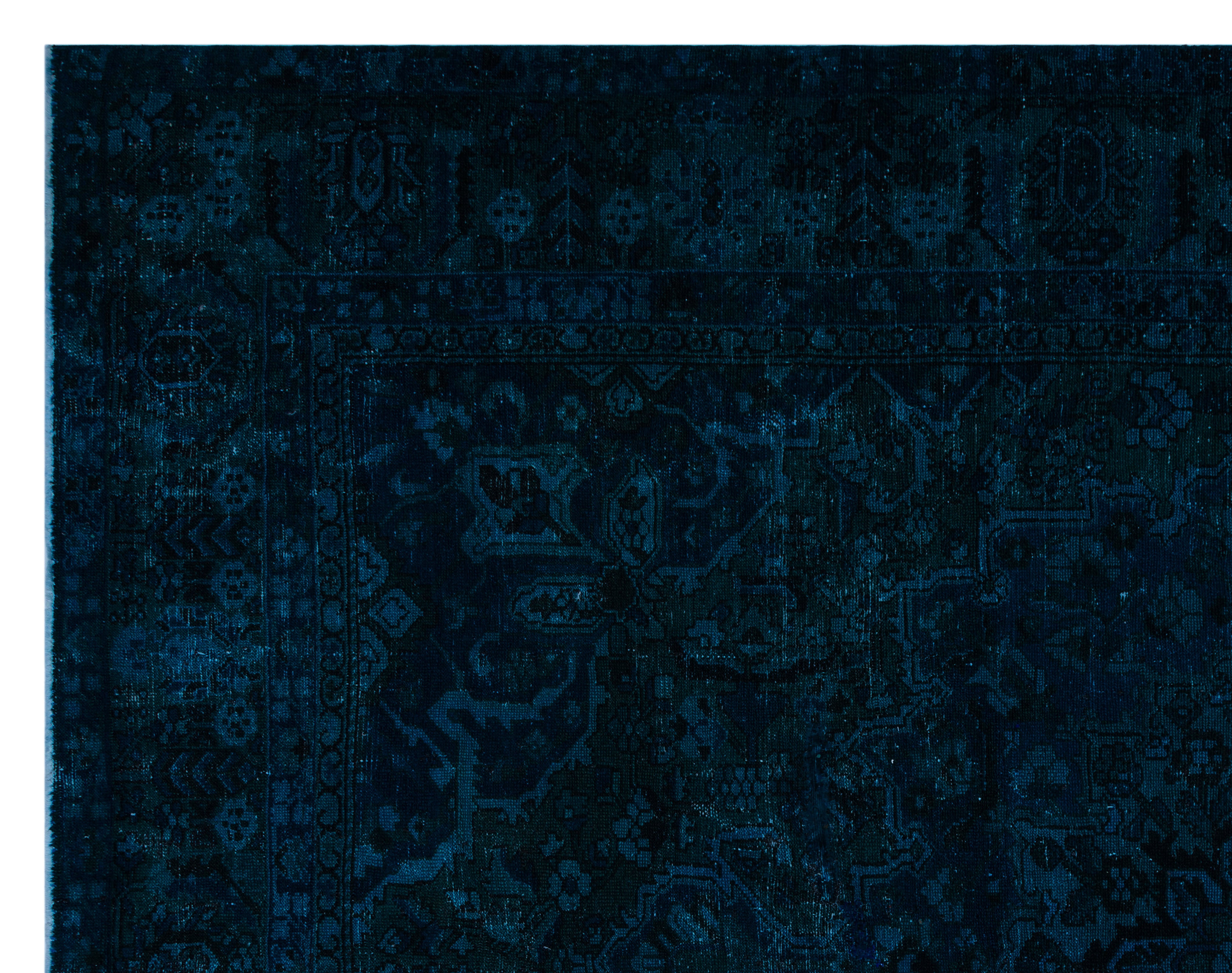 Turquoise Over Dyed Vintage XLarge Rug 9'4'' x 12'0'' ft 285 x 367 cm