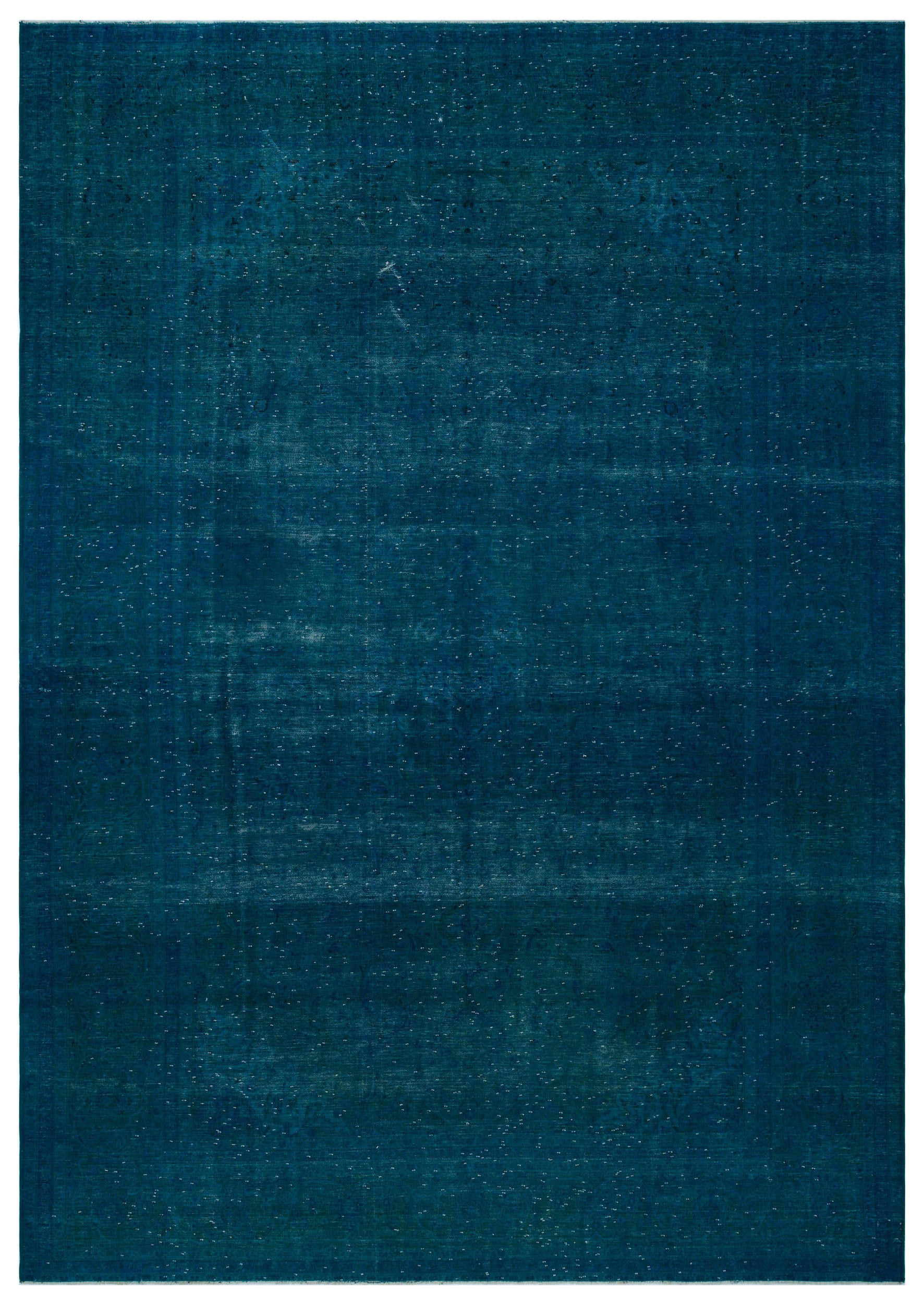 Turquoise Over Dyed Vintage XLarge Rug 9'10'' x 14'0'' ft 300 x 427 cm