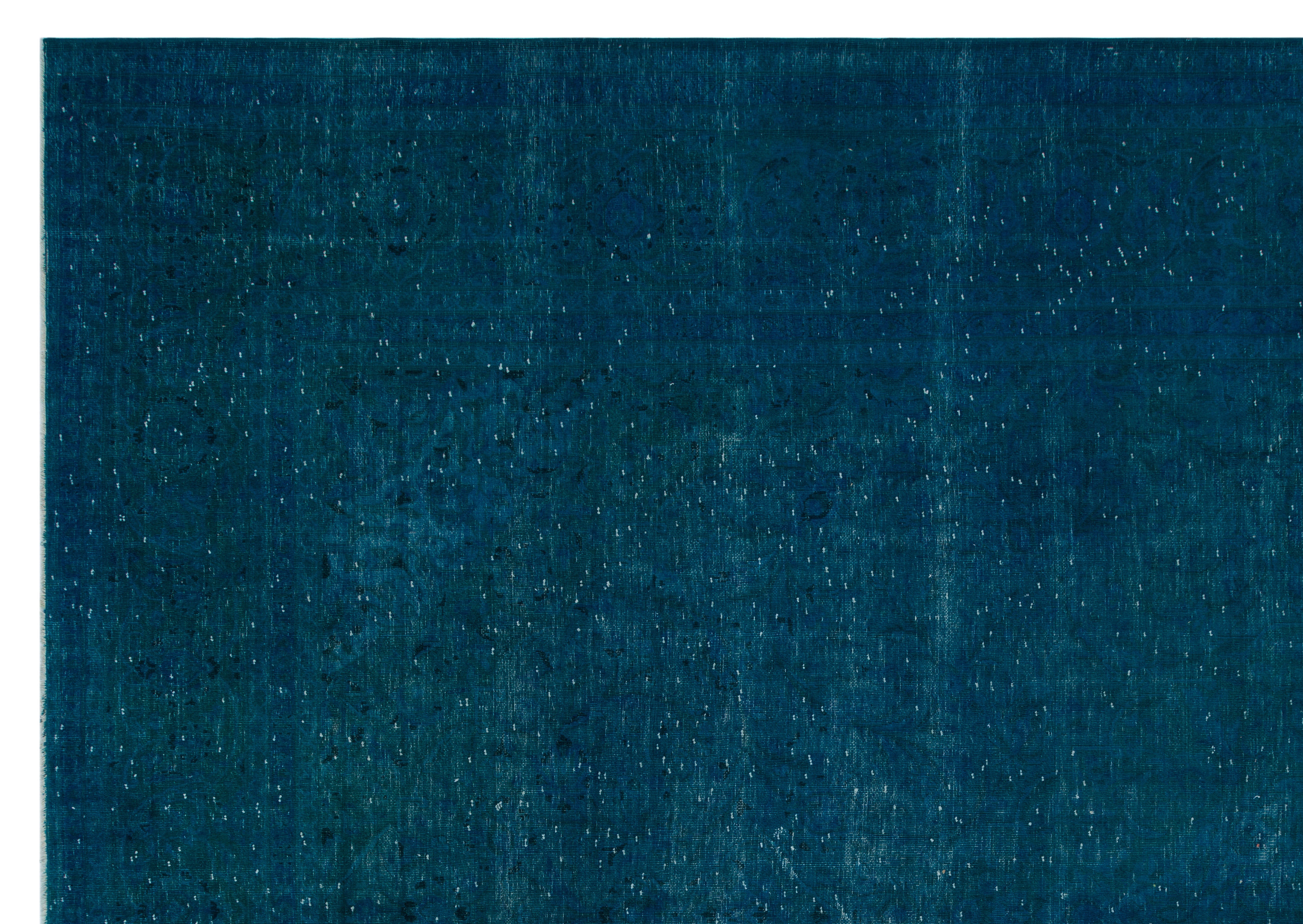 Turquoise Over Dyed Vintage XLarge Rug 9'10'' x 14'0'' ft 300 x 427 cm