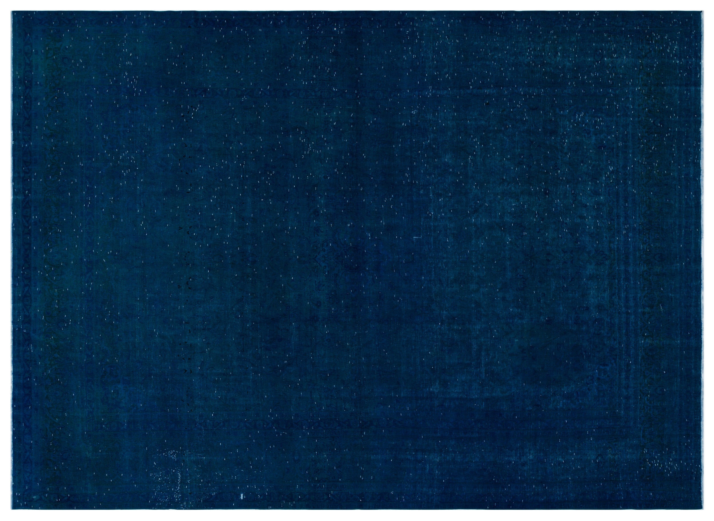Turquoise Over Dyed Vintage XLarge Rug 9'3'' x 13'1'' ft 283 x 399 cm