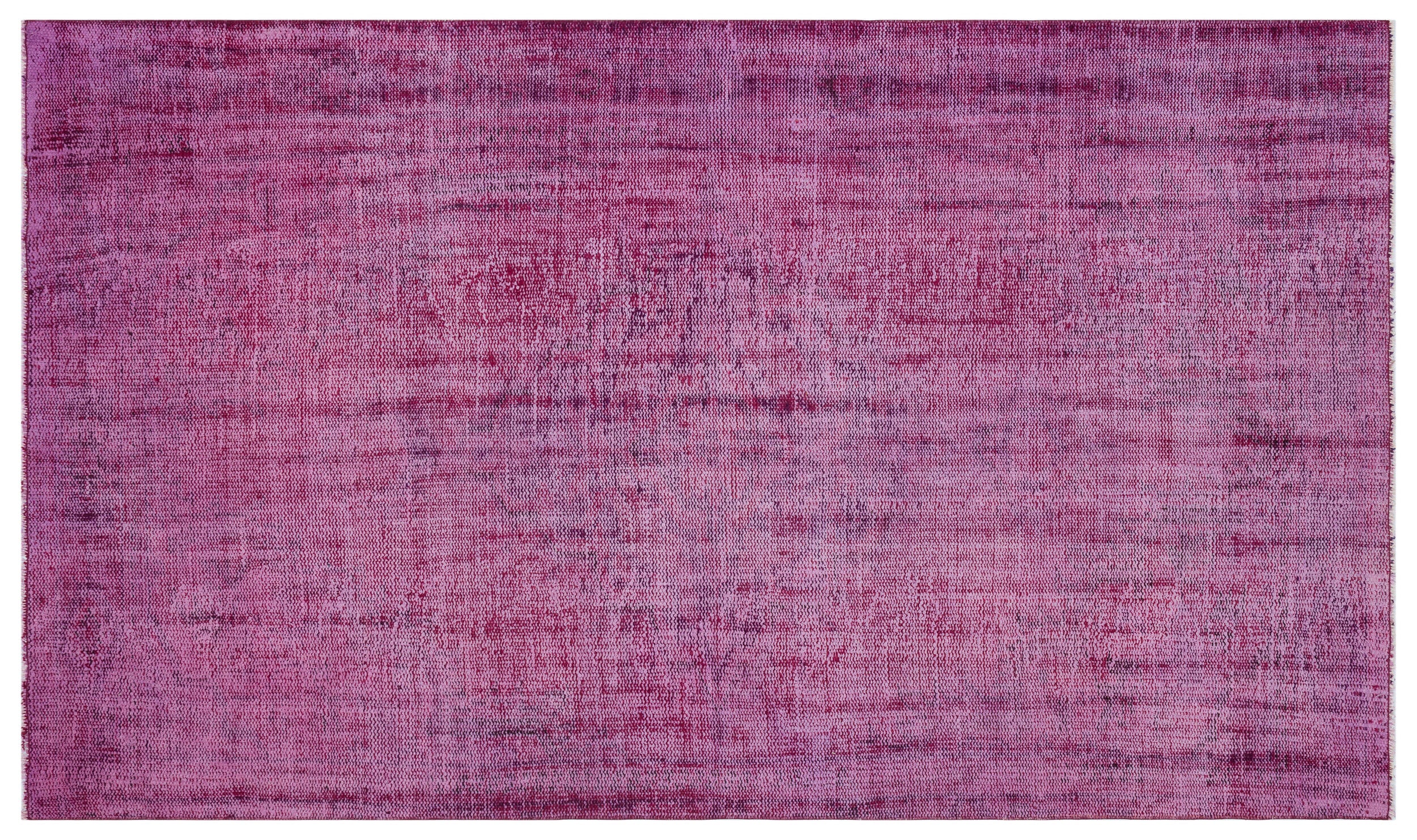 Fuchsia Over Dyed Vintage Rug 4'12'' x 8'7'' ft 152 x 261 cm