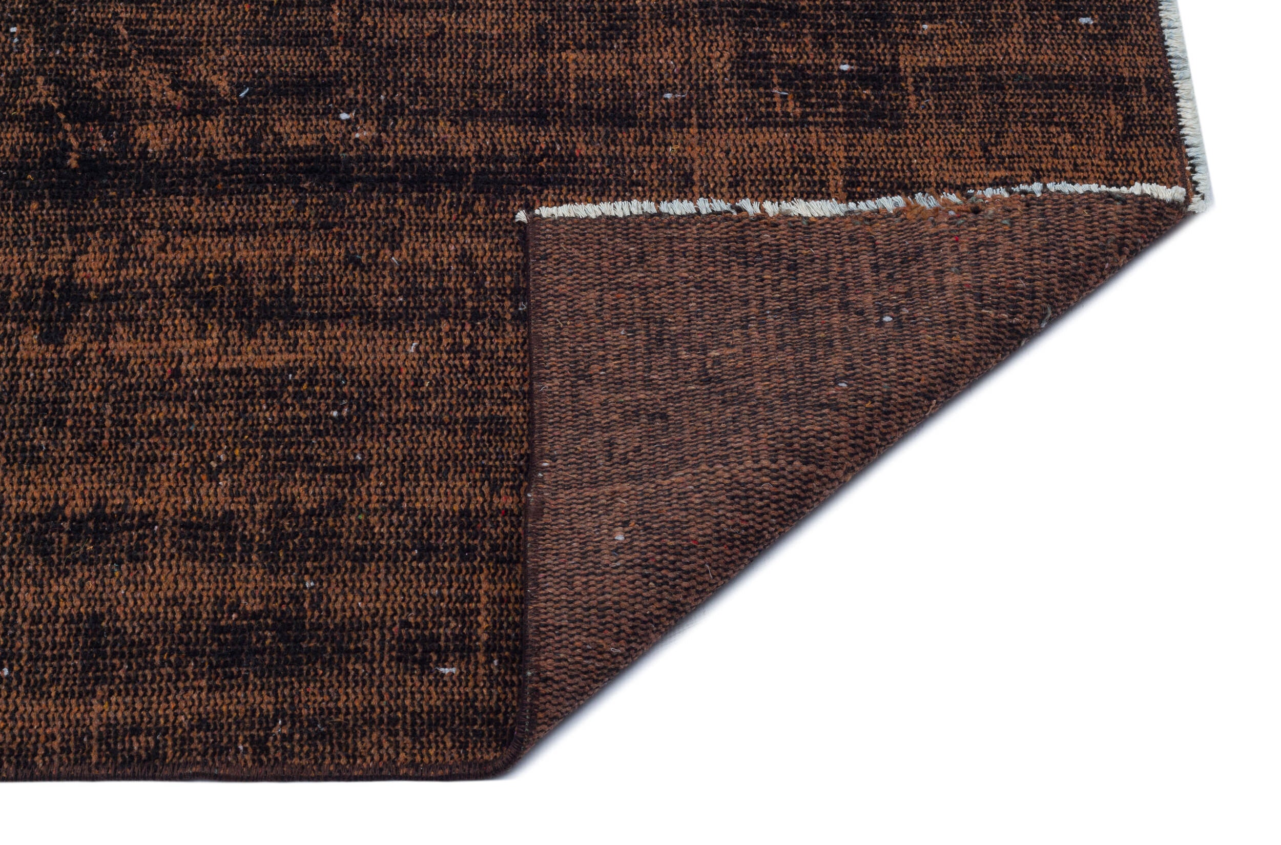 Brown Over Dyed Vintage Rug 5'7'' x 8'11'' ft 170 x 271 cm