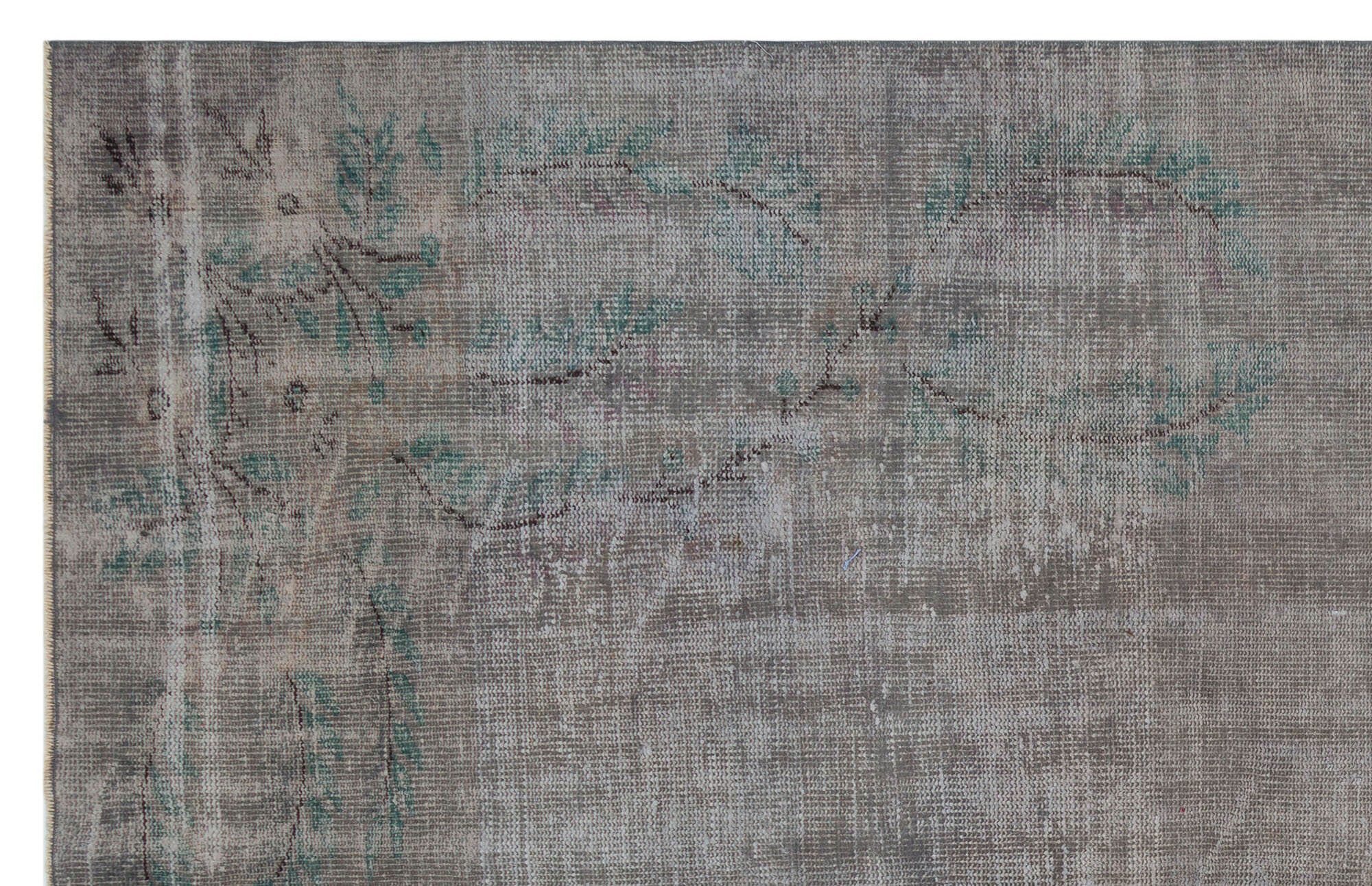 Gray Over Dyed Vintage Rug 6'0'' x 9'7'' ft 184 x 293 cm