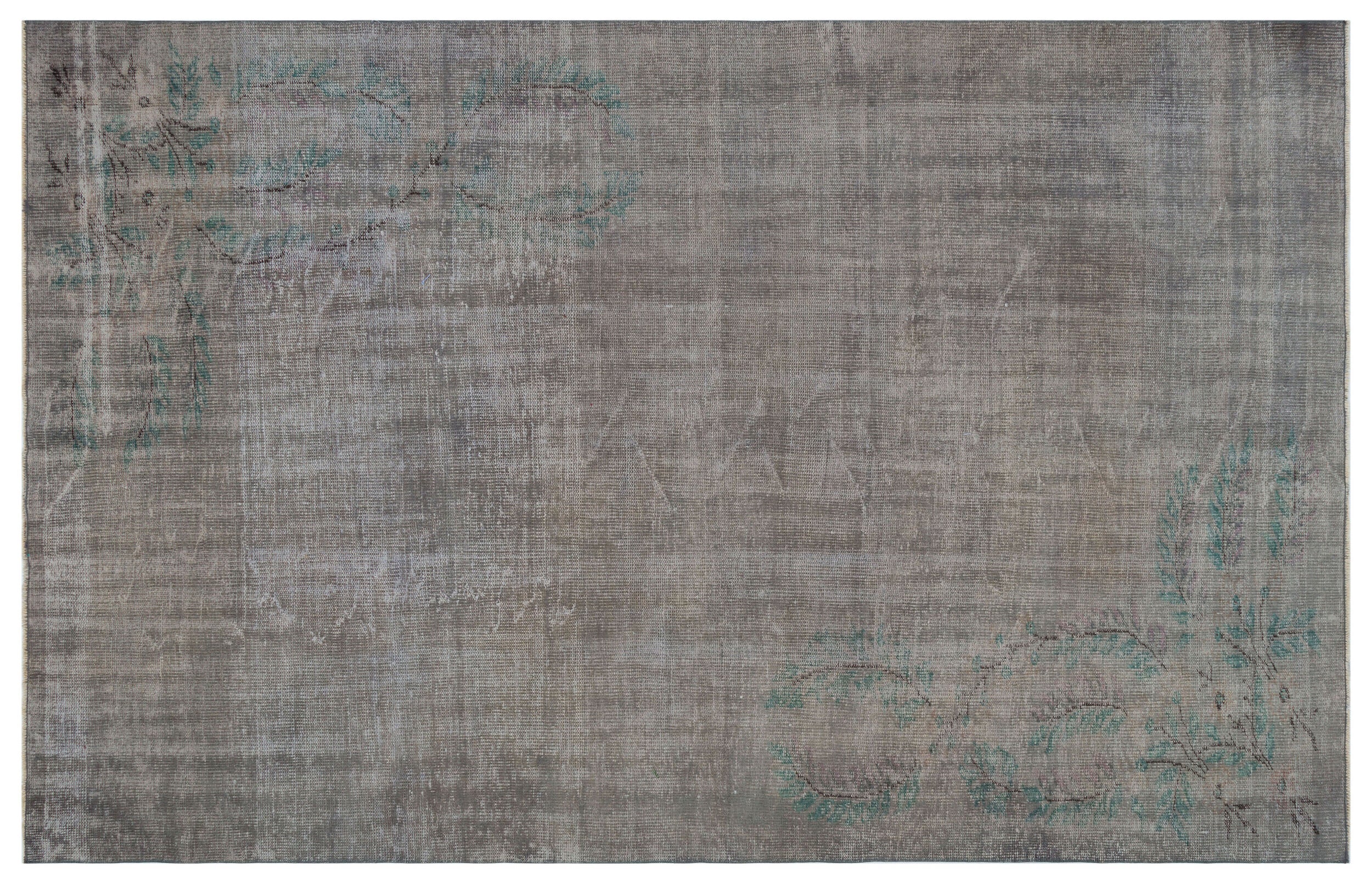 Gray Over Dyed Vintage Rug 6'0'' x 9'7'' ft 184 x 293 cm