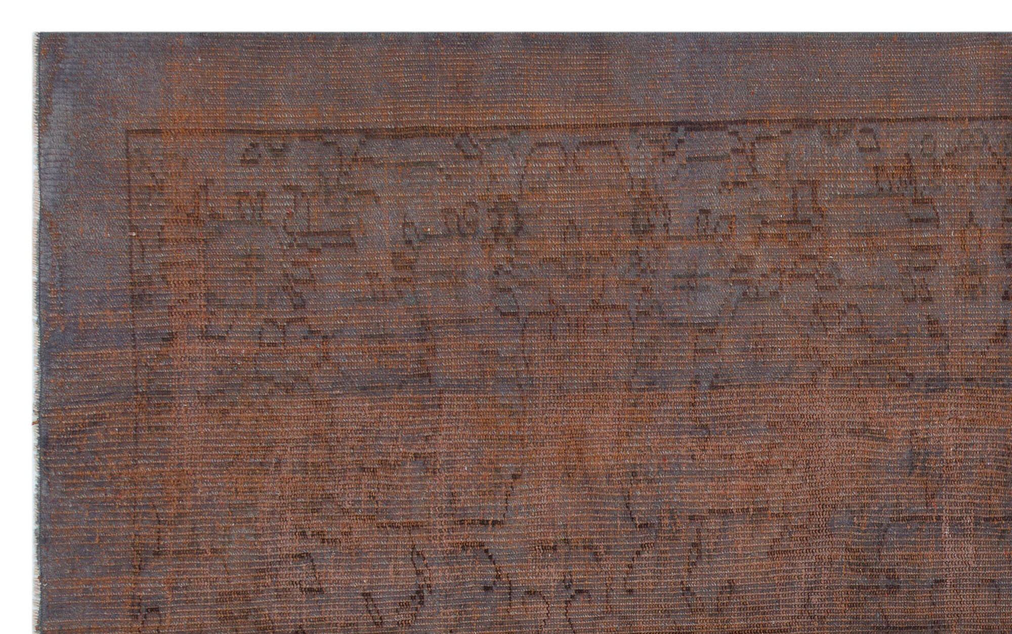 Brown Over Dyed Vintage Rug 5'1'' x 8'5'' ft 156 x 257 cm