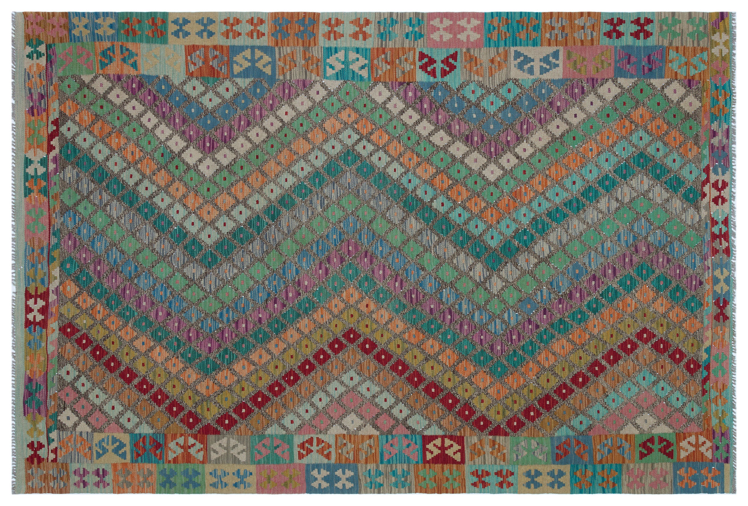 Naturel Over Dyed Kandahar Rug 5'7'' x 8'4'' ft 170 x 253 cm