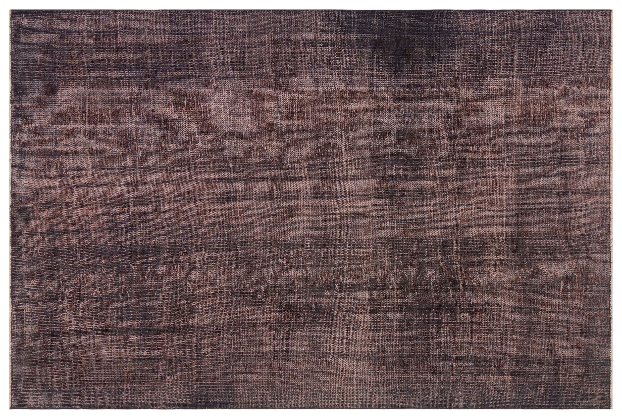 Brown Over Dyed Vintage Rug 5'11'' x 9'0'' ft 181 x 275 cm