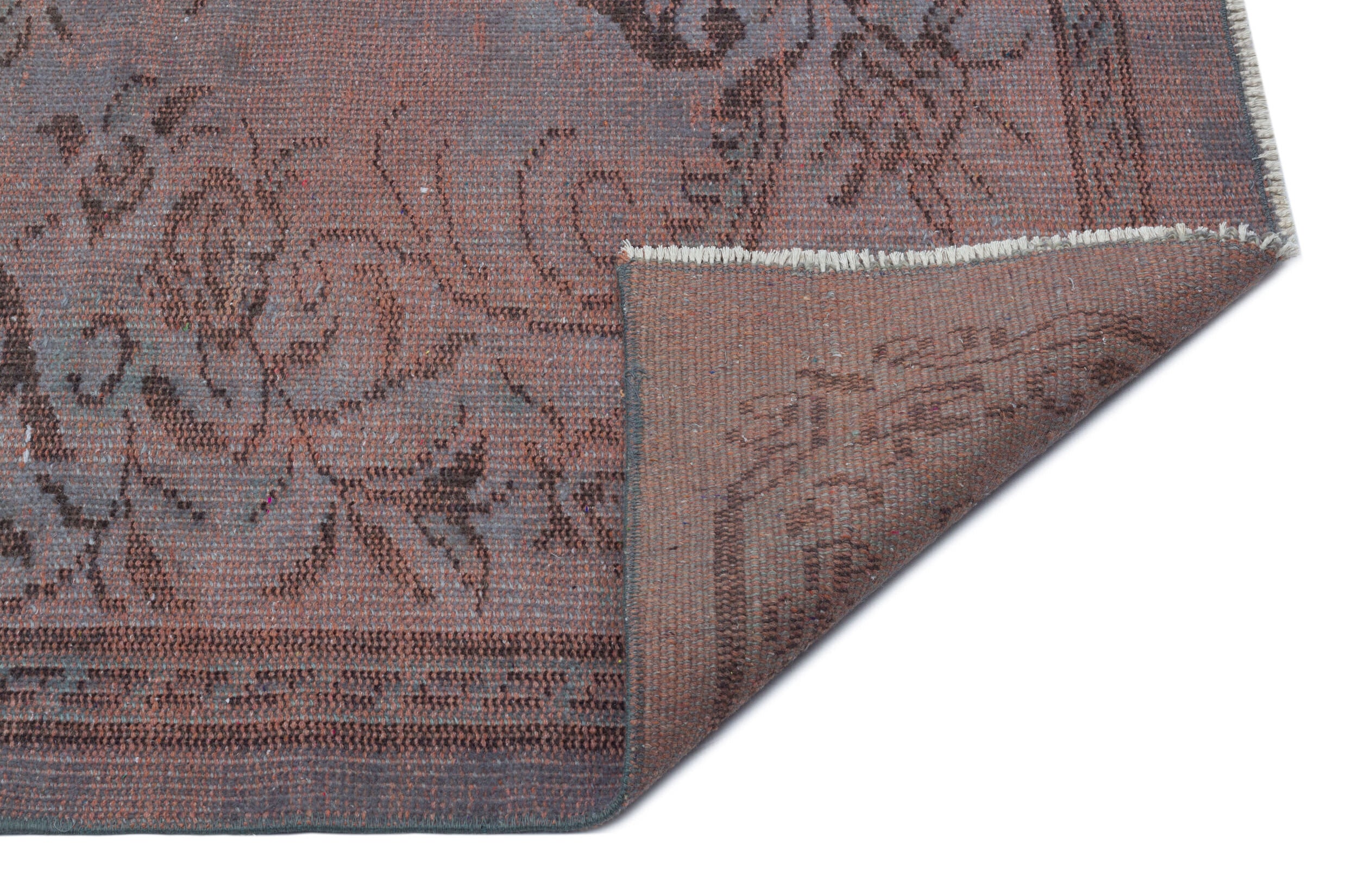 Brown Over Dyed Rug I Traditional Design Rug | Turkish Rug | Hand Weaving Rug | Bedroom Rug | Wool Rug | Vintage Rug | Tumbled Rug | Naturel Rug | Boho Rug I 5'9'' x 8'7'' ft 174 x 262 cm