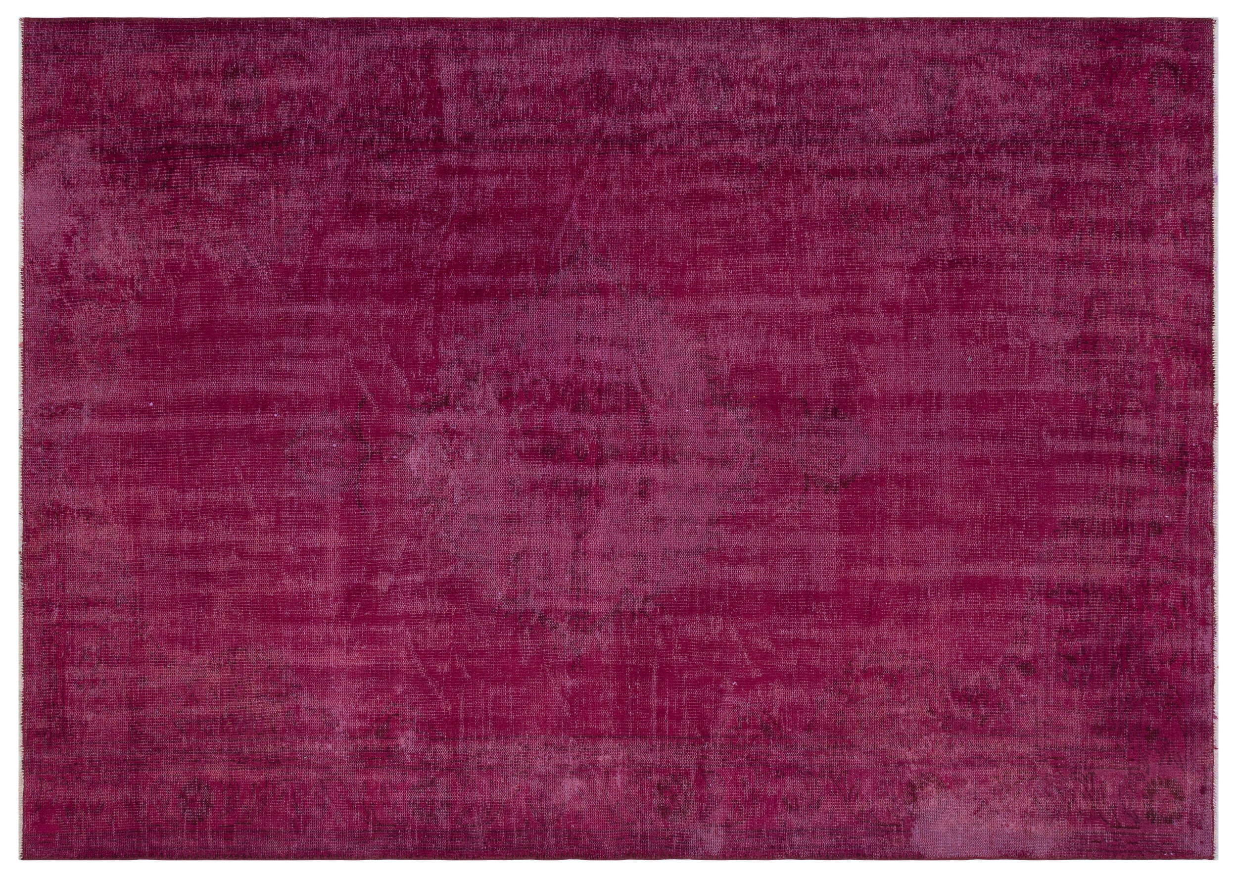 Fuchsia Over Dyed Vintage Rug 6'0'' x 8'6'' ft 184 x 260 cm