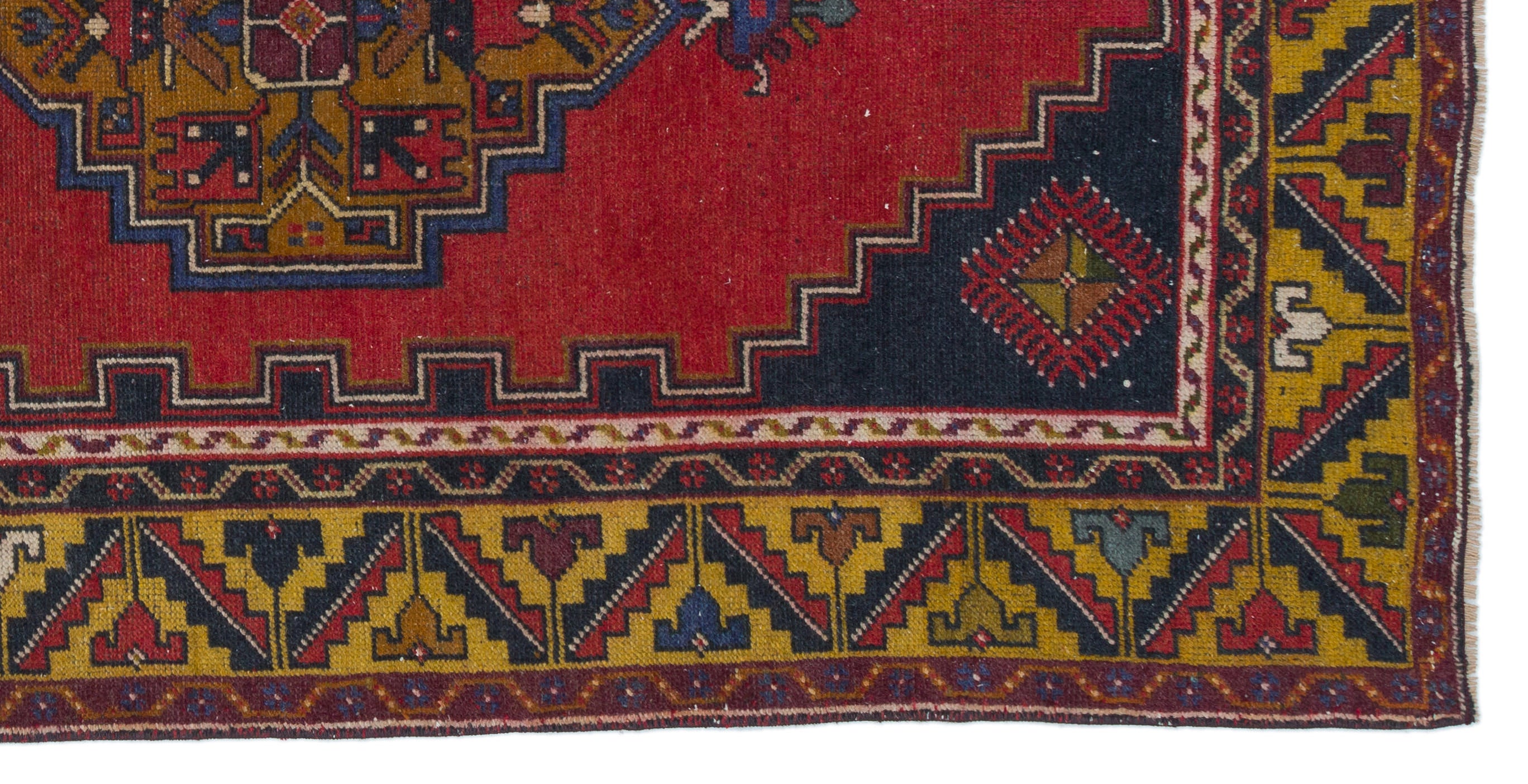 Natural Anatolium Turkish Vintage Rug 3'10'' x 7'9'' ft 117 x 236 cm