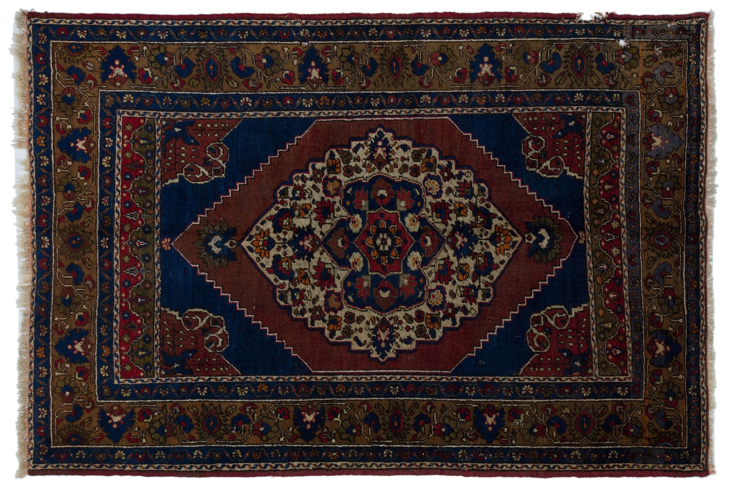Natural Anatolium Turkish Vintage Rug 5'0'' x 7'4'' ft 153 x 224 cm