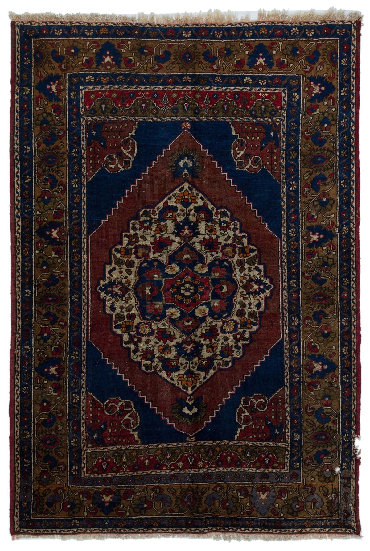 Natural Anatolium Turkish Vintage Rug 5'0'' x 7'4'' ft 153 x 224 cm