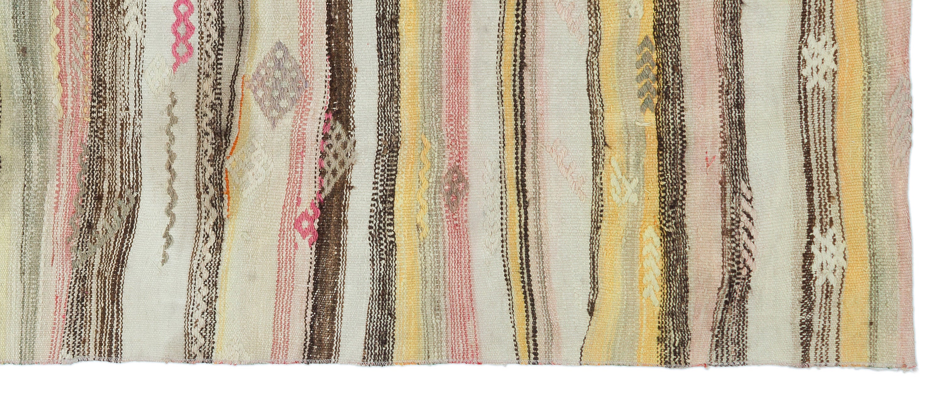 Chaput Over Dyed Kilim Rug 3'6'' x 8'8'' ft 107 x 265 cm