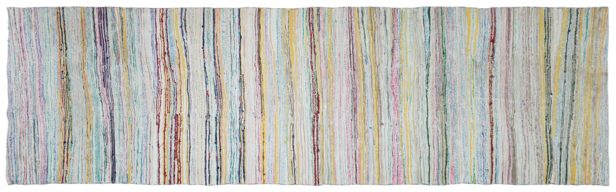 Chaput Over Dyed Kilim Rug 3'7'' x 12'4'' ft 109 x 376 cm