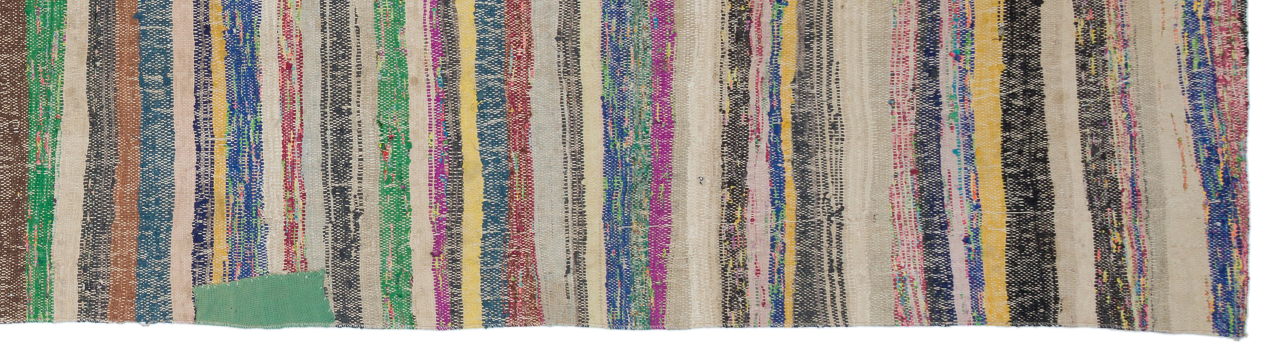 Chaput Over Dyed Kilim Rug 3'6'' x 12'5'' ft 106 x 378 cm