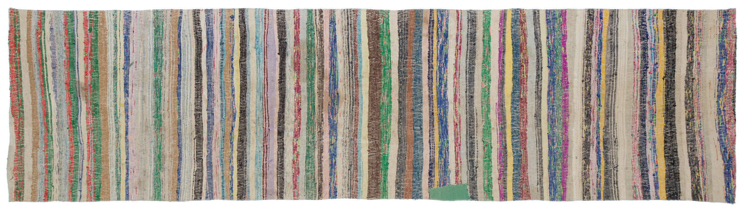 Chaput Over Dyed Kilim Rug 3'6'' x 12'5'' ft 106 x 378 cm