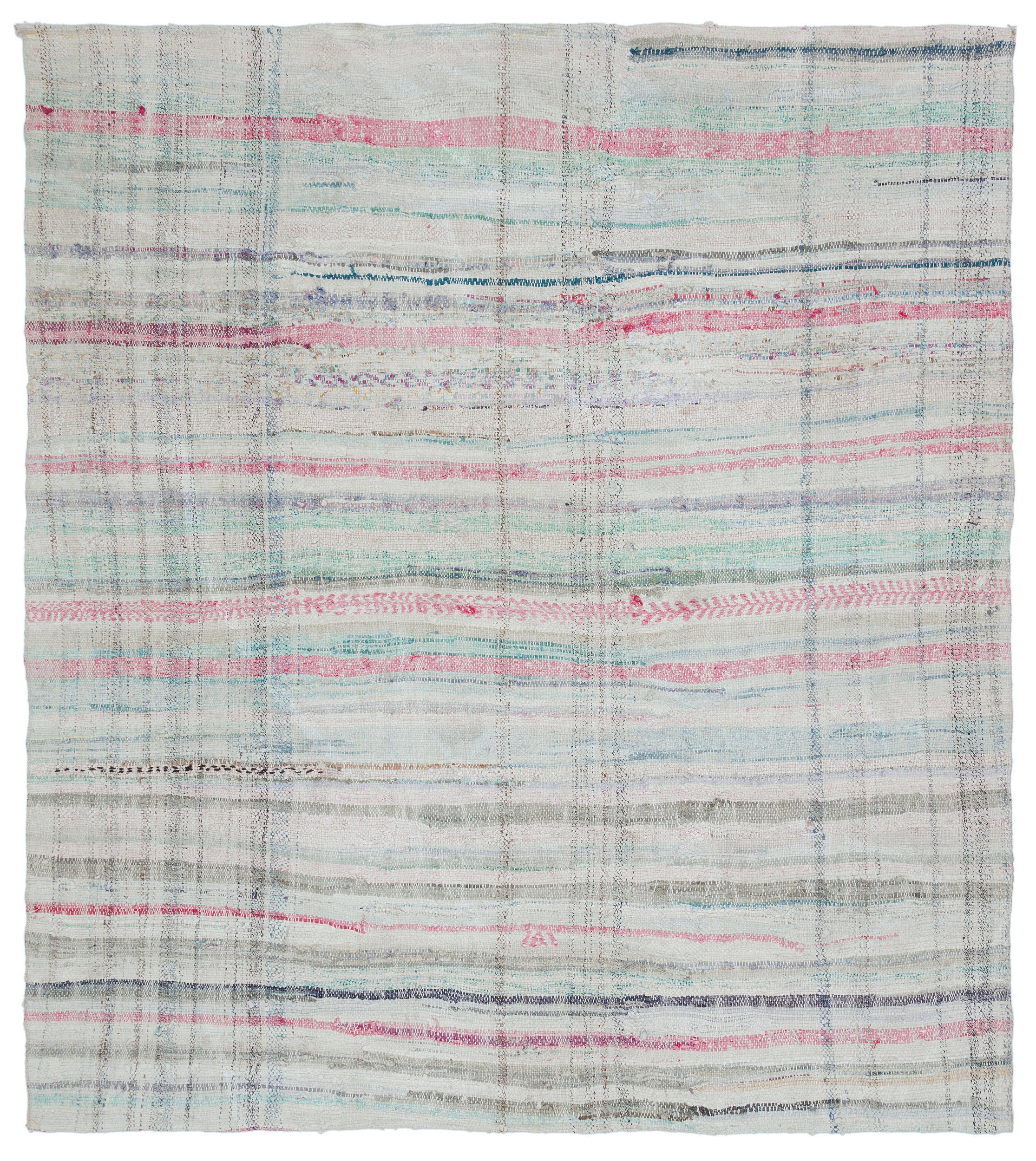 Chaput Over Dyed Kilim Rug 6'6'' x 6'11'' ft 198 x 210 cm