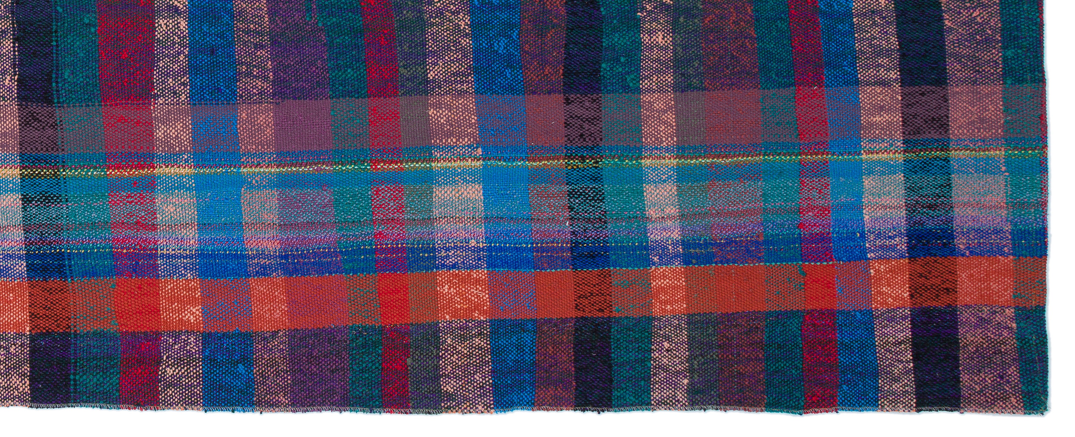 Chaput Over Dyed Kilim Rug 4'2'' x 10'7'' ft 126 x 322 cm