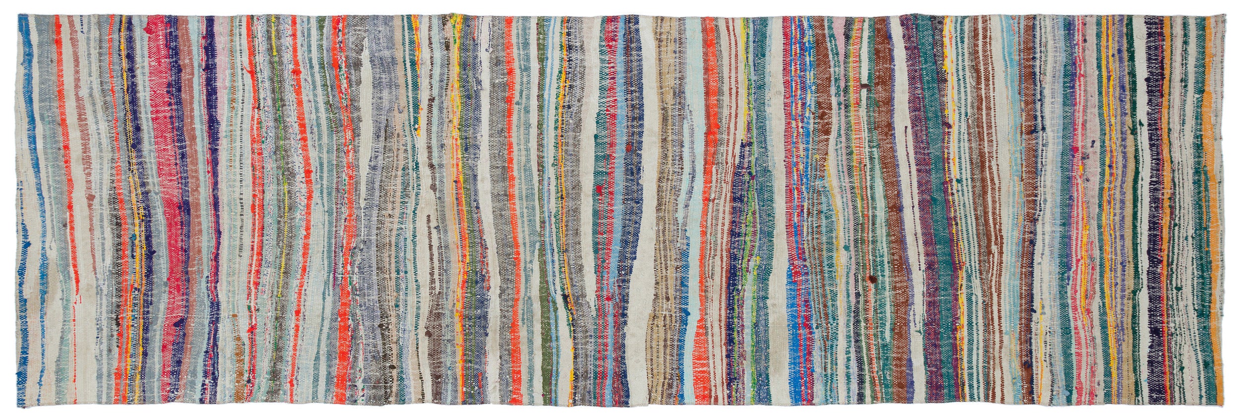 Chaput Over Dyed Kilim Rug 3'7'' x 10'11'' ft 108 x 333 cm