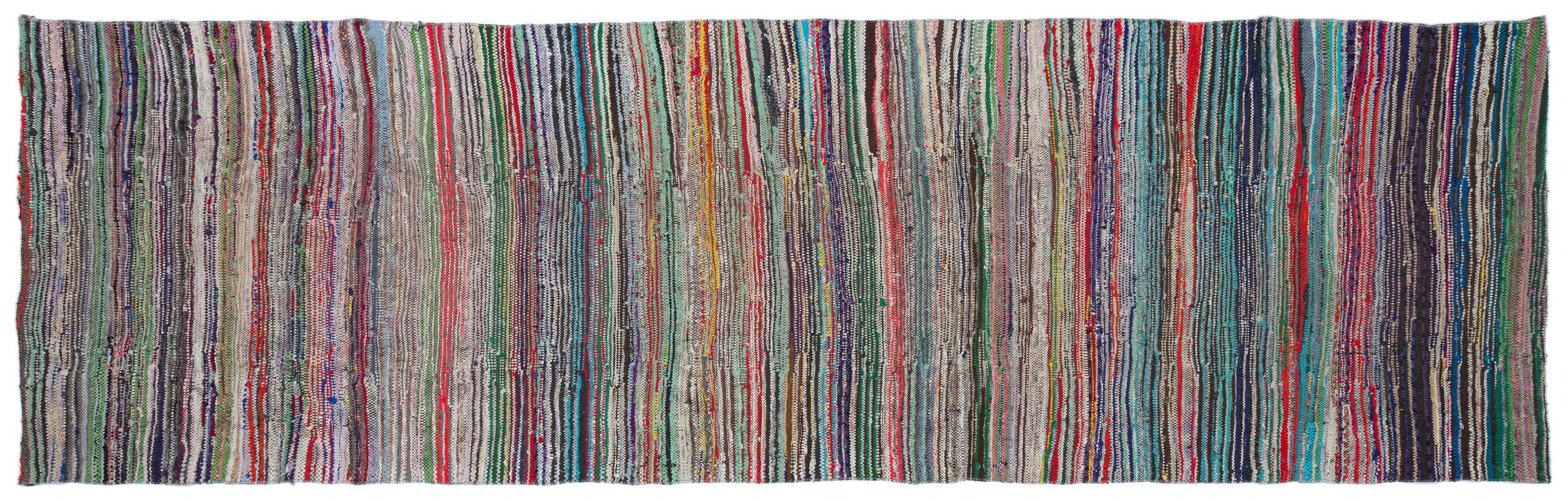 Chaput Over Dyed Kilim Rug 3'8'' x 12'0'' ft 112 x 367 cm