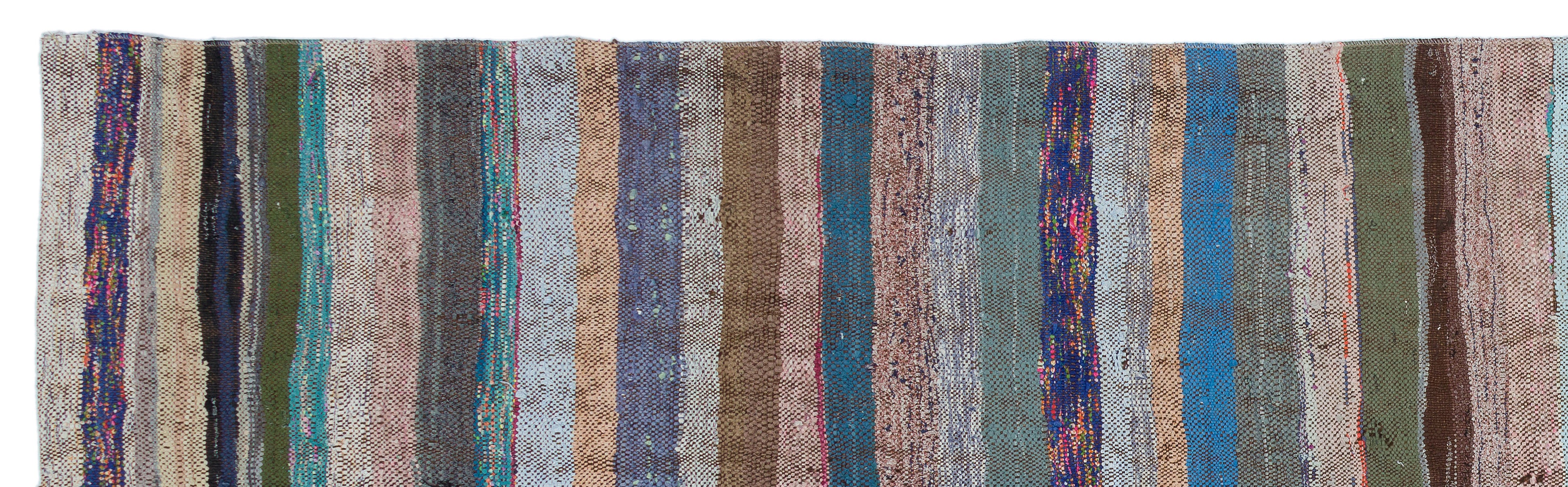Chaput Over Dyed Kilim Rug 3'5'' x 11'5'' ft 105 x 348 cm